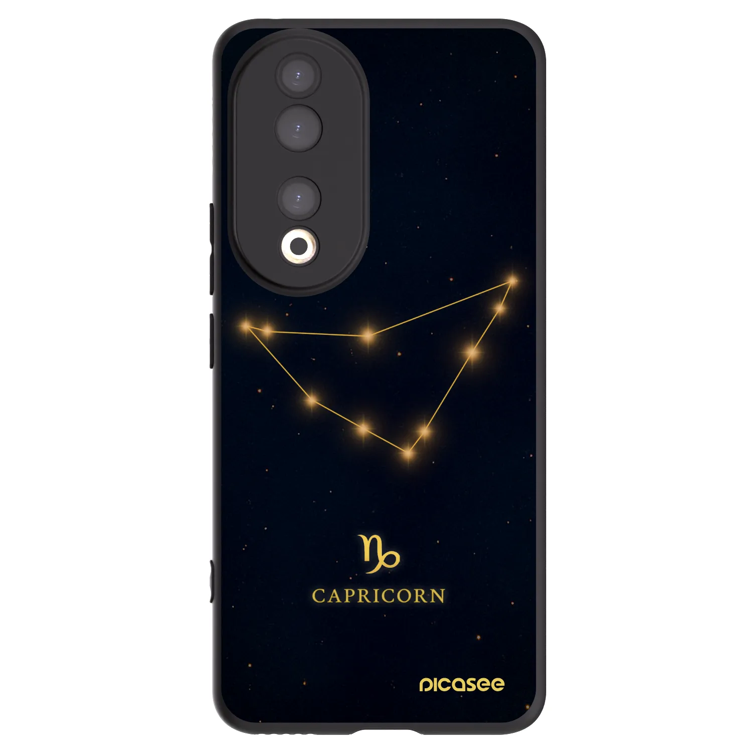 Picasee Μαύρη θήκη σιλικόνης για Honor 90 5G - CAPRICORN