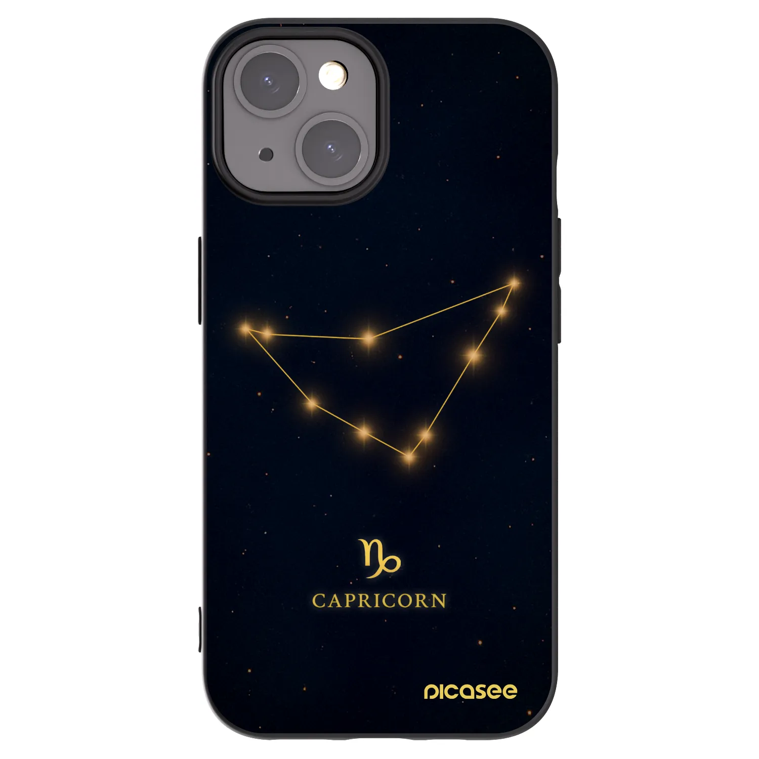 Picasee Μαύρη θήκη σιλικόνης για Apple iPhone 15 - CAPRICORN