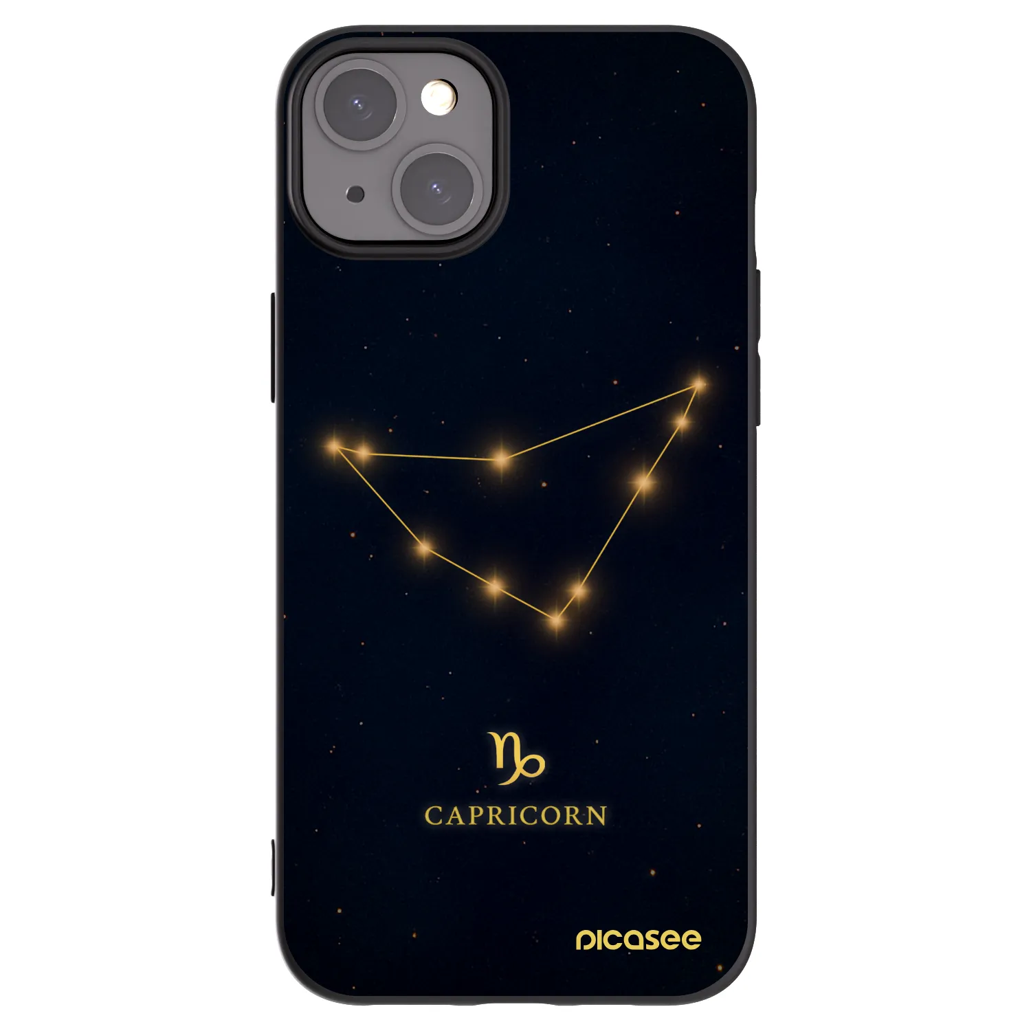 Picasee Μαύρη θήκη σιλικόνης για Apple iPhone 15 Plus - CAPRICORN