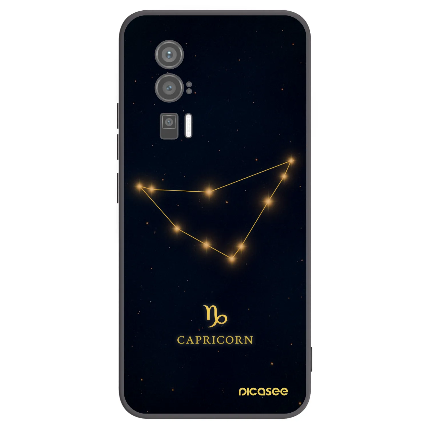 Picasee Μαύρη θήκη σιλικόνης για Xiaomi Poco F5 Pro 5G - CAPRICORN