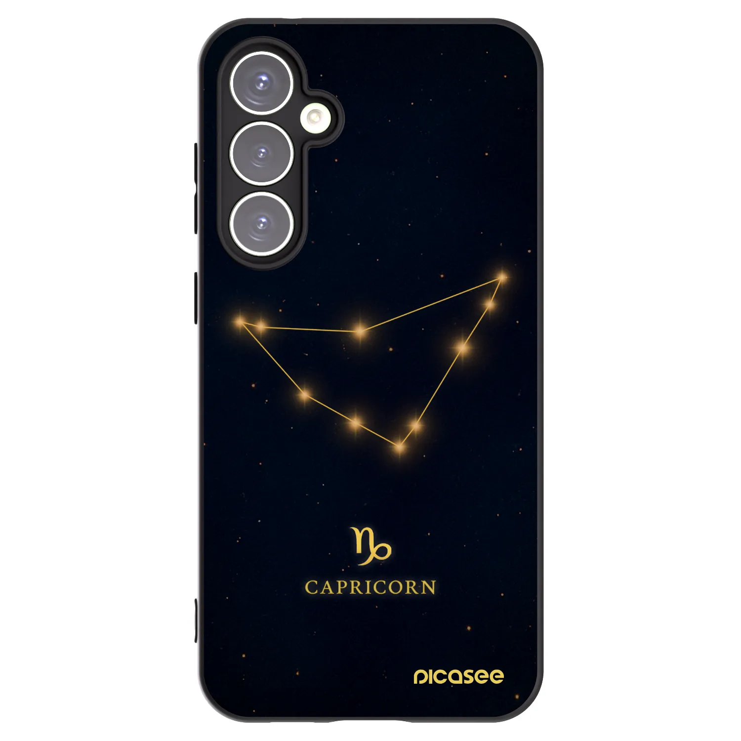 Picasee Μαύρη θήκη σιλικόνης για Samsung Galaxy S23 FE S711B - CAPRICORN