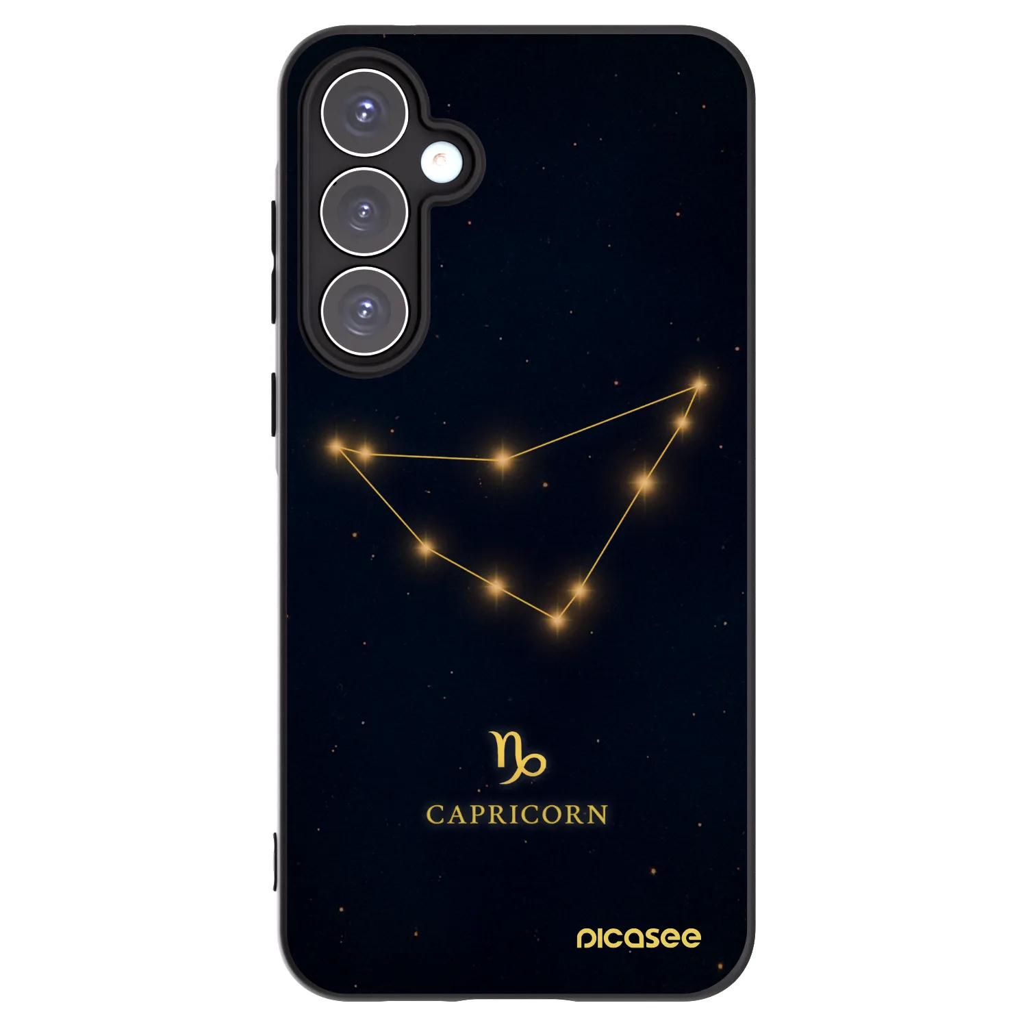 Picasee Μαύρη θήκη σιλικόνης για Samsung Galaxy A55 5G A556B - CAPRICORN