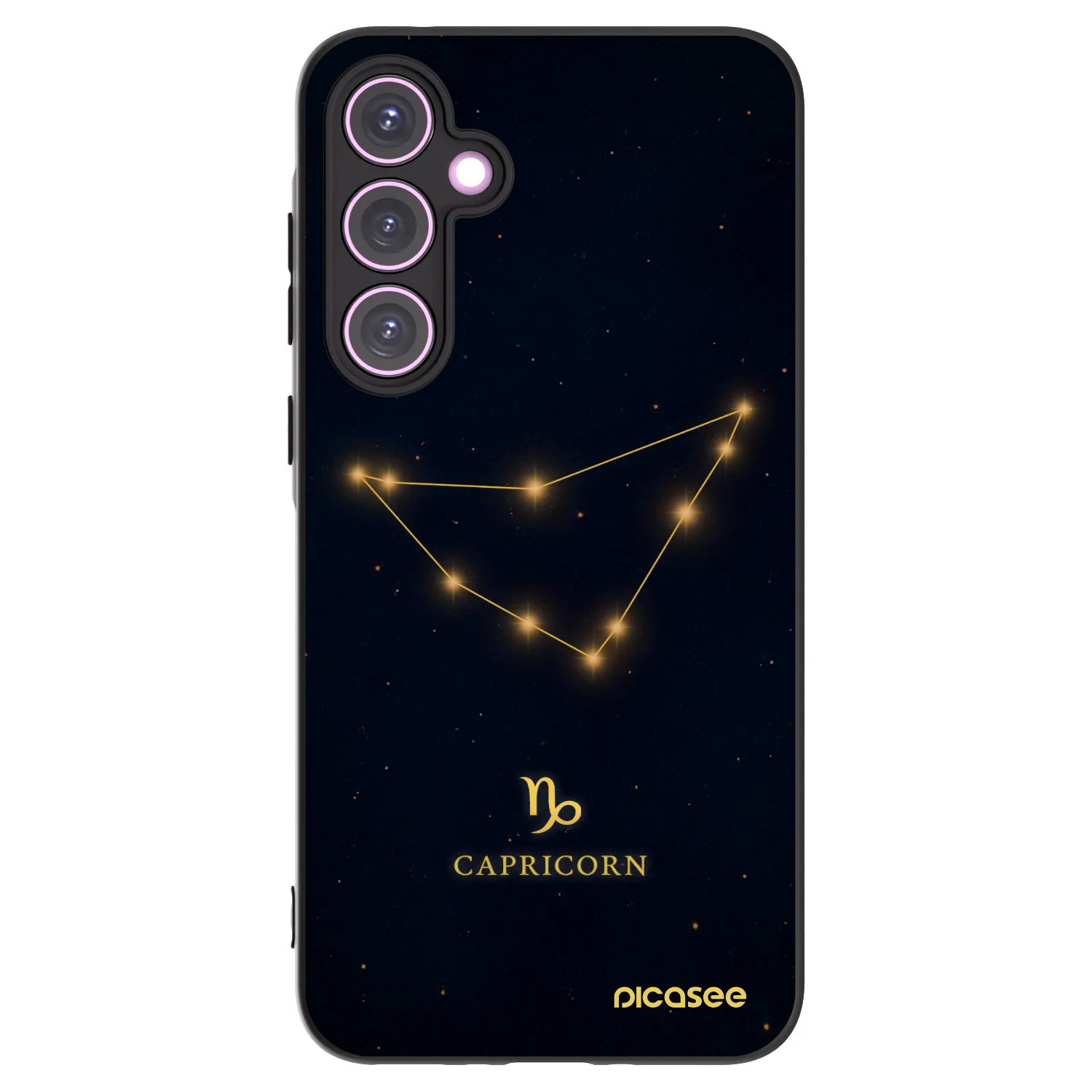 Picasee Μαύρη θήκη σιλικόνης για Samsung Galaxy A35 5G A356B - CAPRICORN