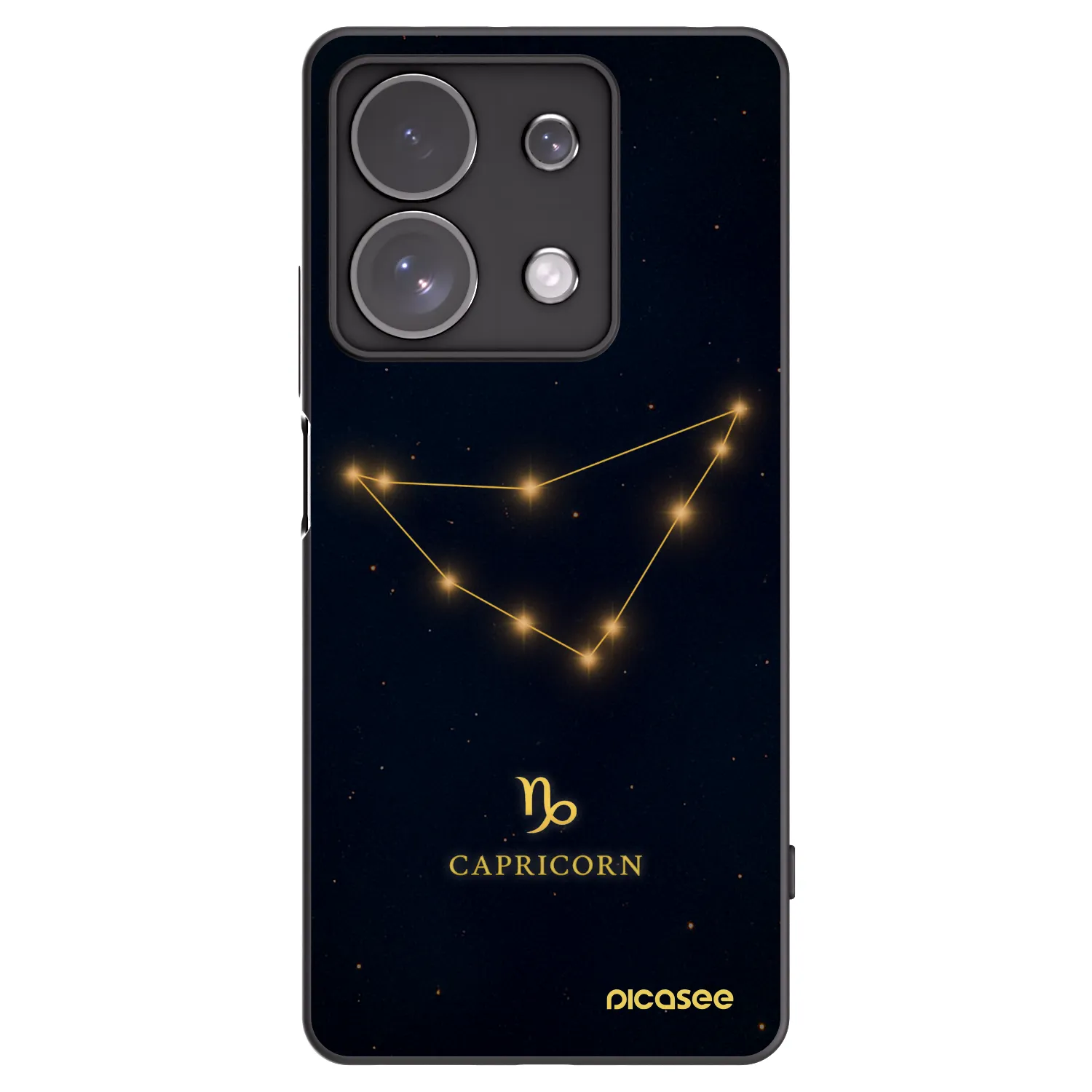 Picasee Μαύρη θήκη σιλικόνης για Xiaomi Redmi Note 13 Pro 4G - CAPRICORN