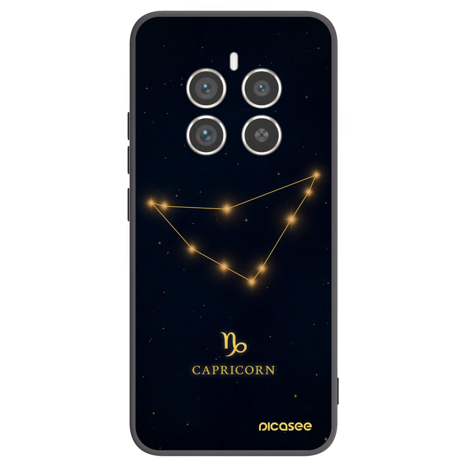 Picasee Μαύρη θήκη σιλικόνης για Realme 12 Pro 5G - CAPRICORN