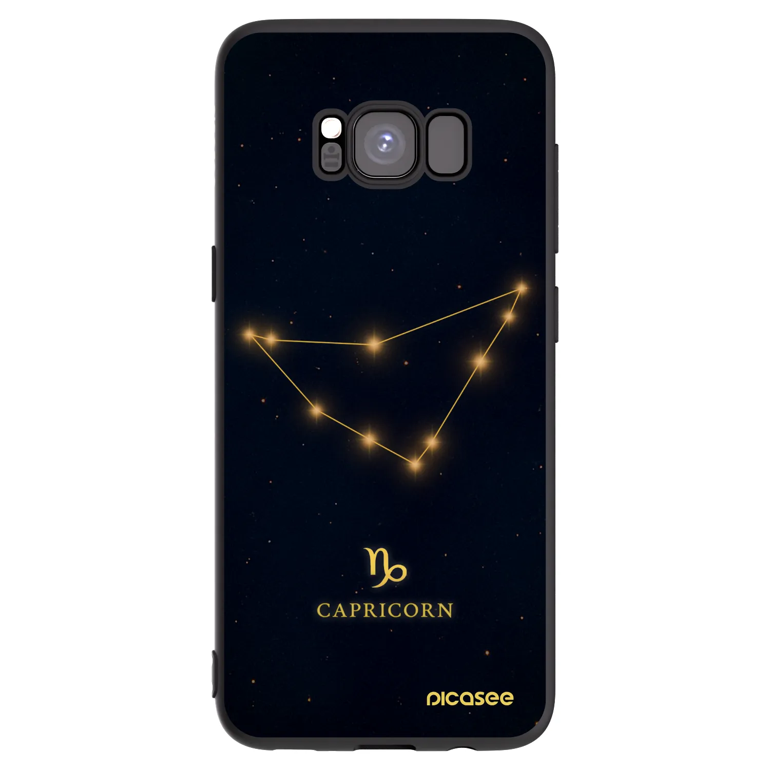 Picasee Μαύρη θήκη σιλικόνης για Samsung Galaxy S8 G950F - CAPRICORN
