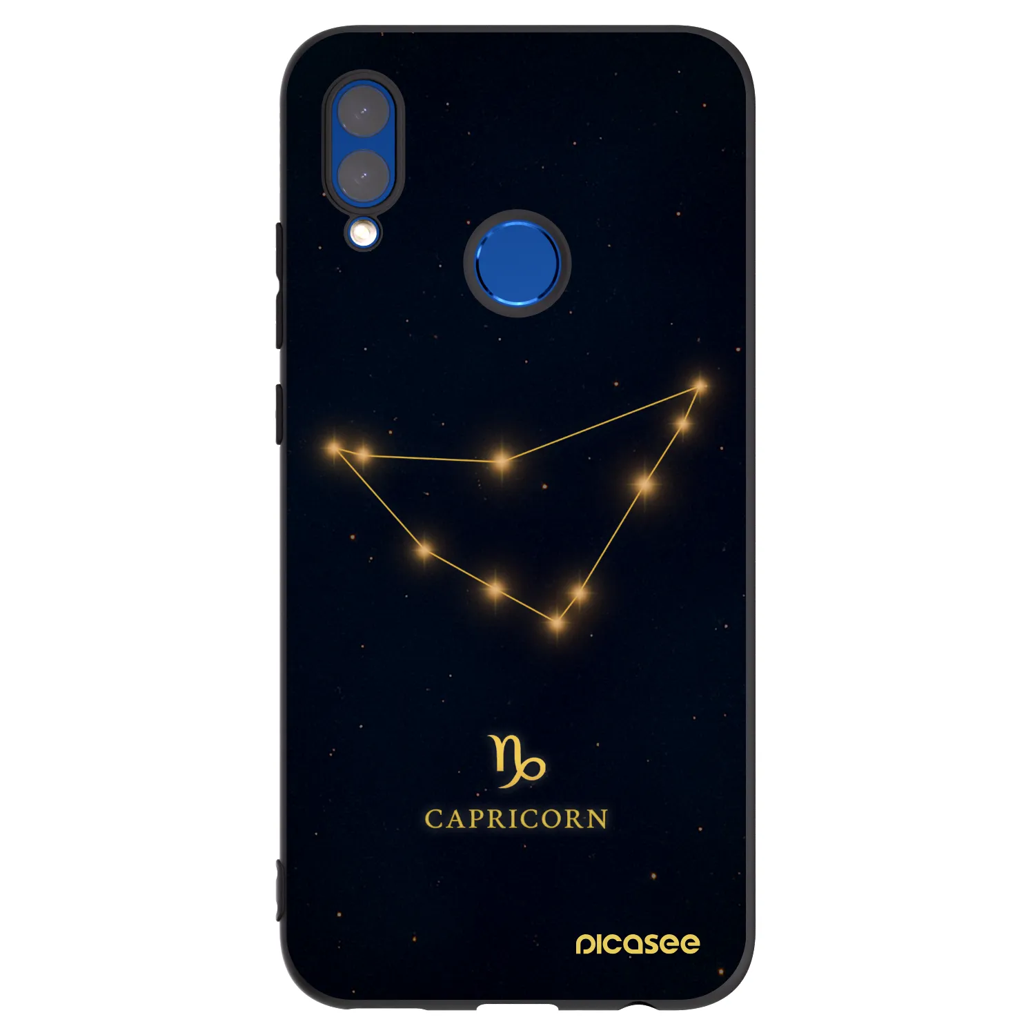 Picasee Μαύρη θήκη σιλικόνης για Honor 10 Lite - CAPRICORN