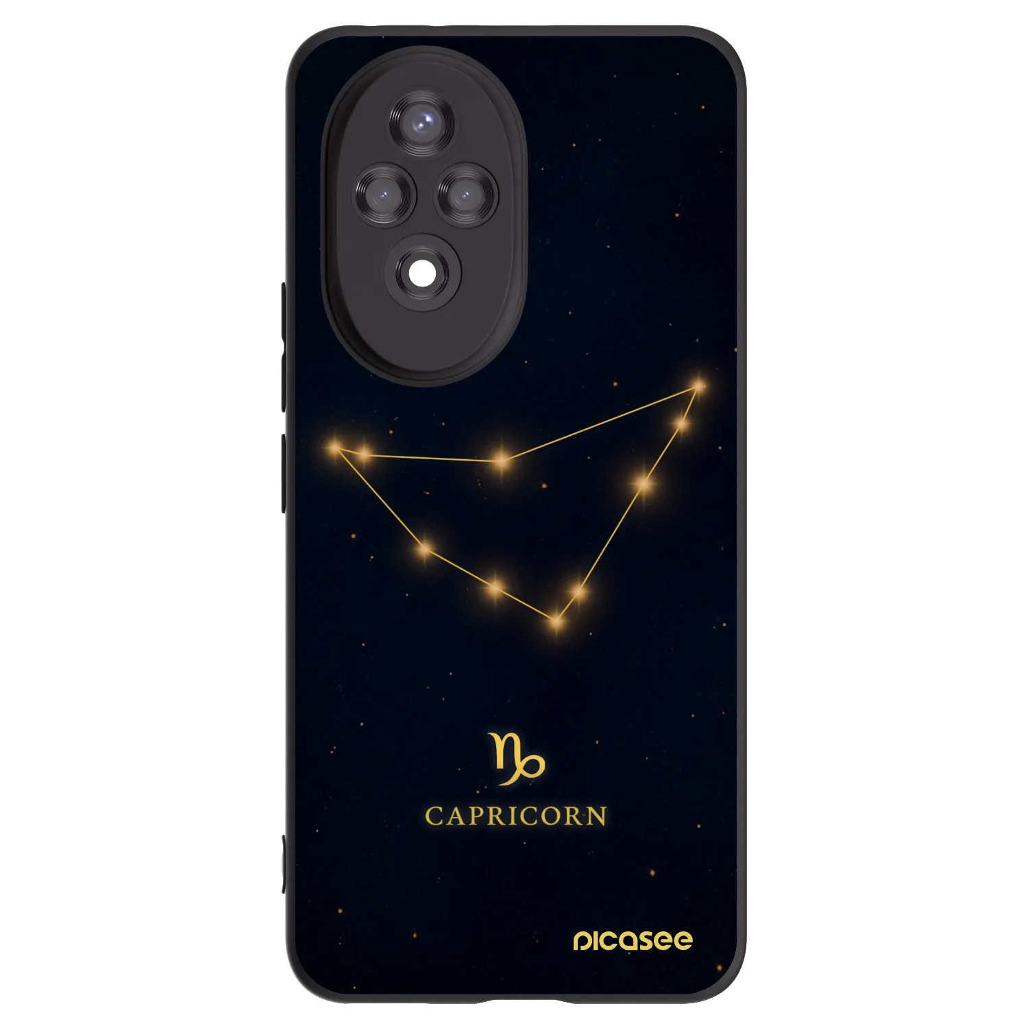 Picasee Μαύρη θήκη σιλικόνης για Honor 200 Pro 5G - CAPRICORN