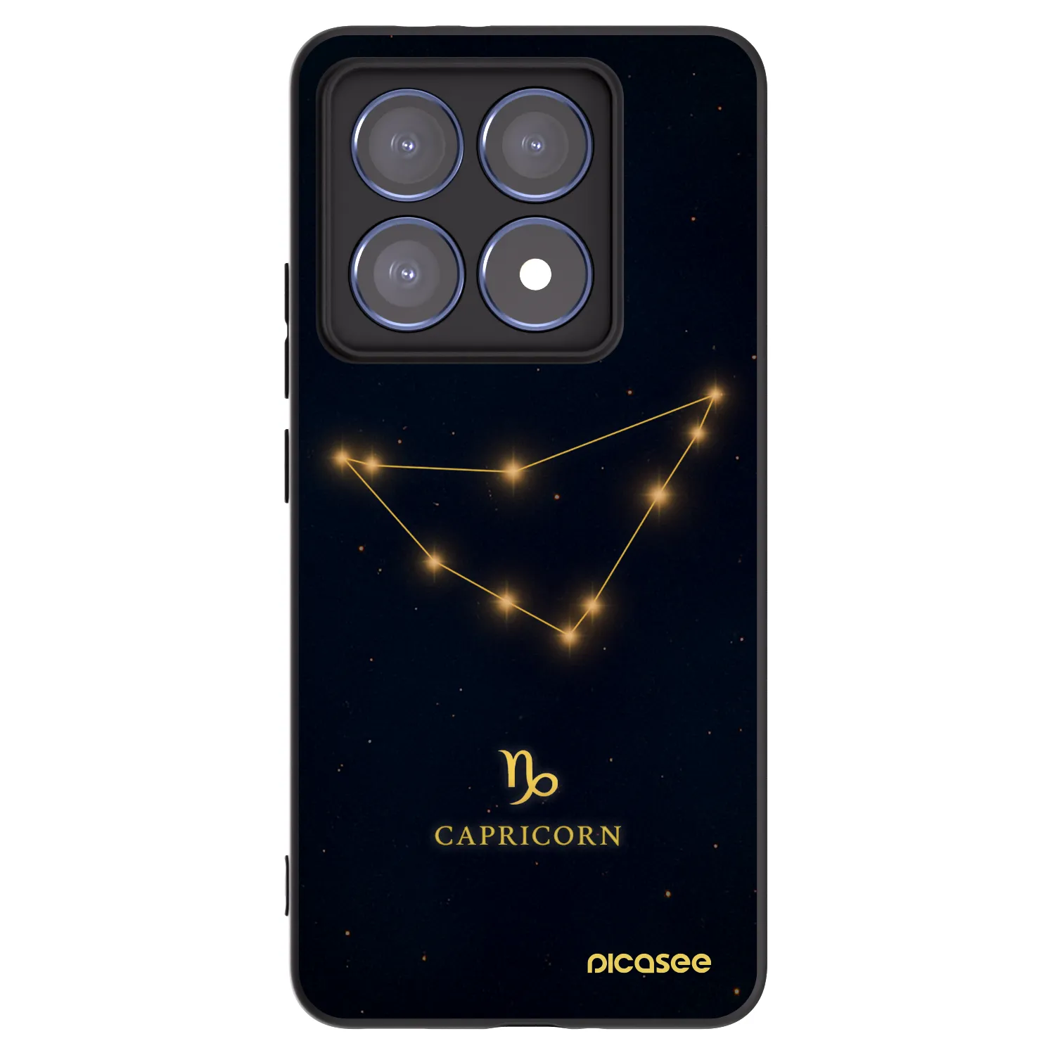 Picasee Μαύρη θήκη σιλικόνης για Xiaomi 14T Pro - CAPRICORN