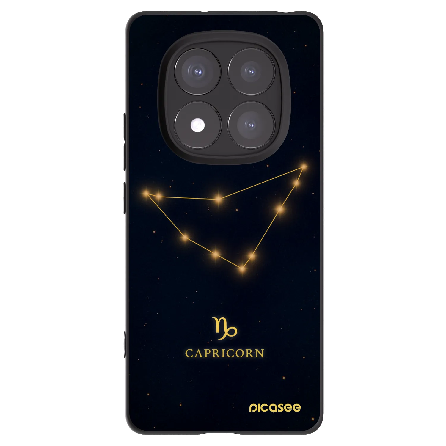 Picasee Μαύρη θήκη σιλικόνης για Xiaomi Redmi Note 14 Pro 5G - CAPRICORN