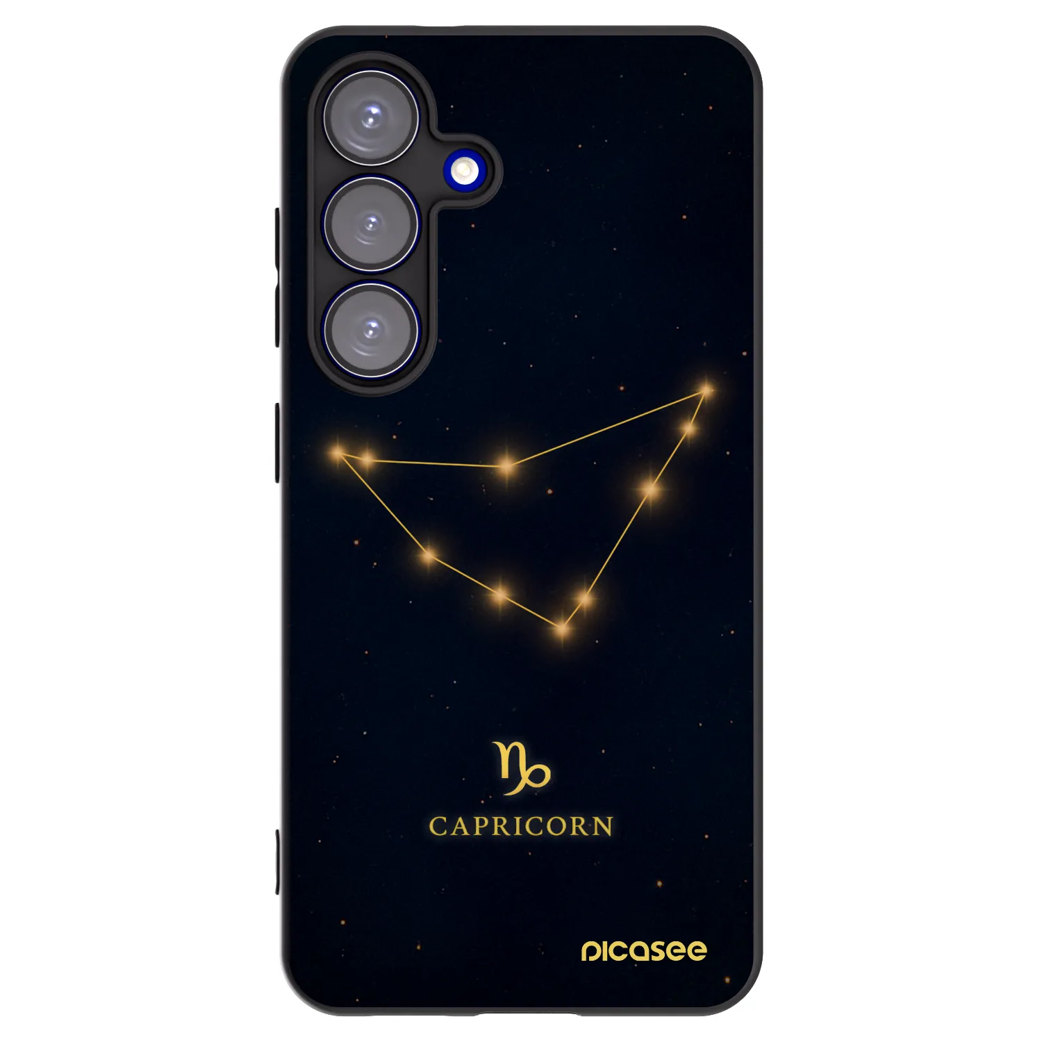 Picasee Μαύρη θήκη σιλικόνης για Samsung Galaxy S25 5G - CAPRICORN