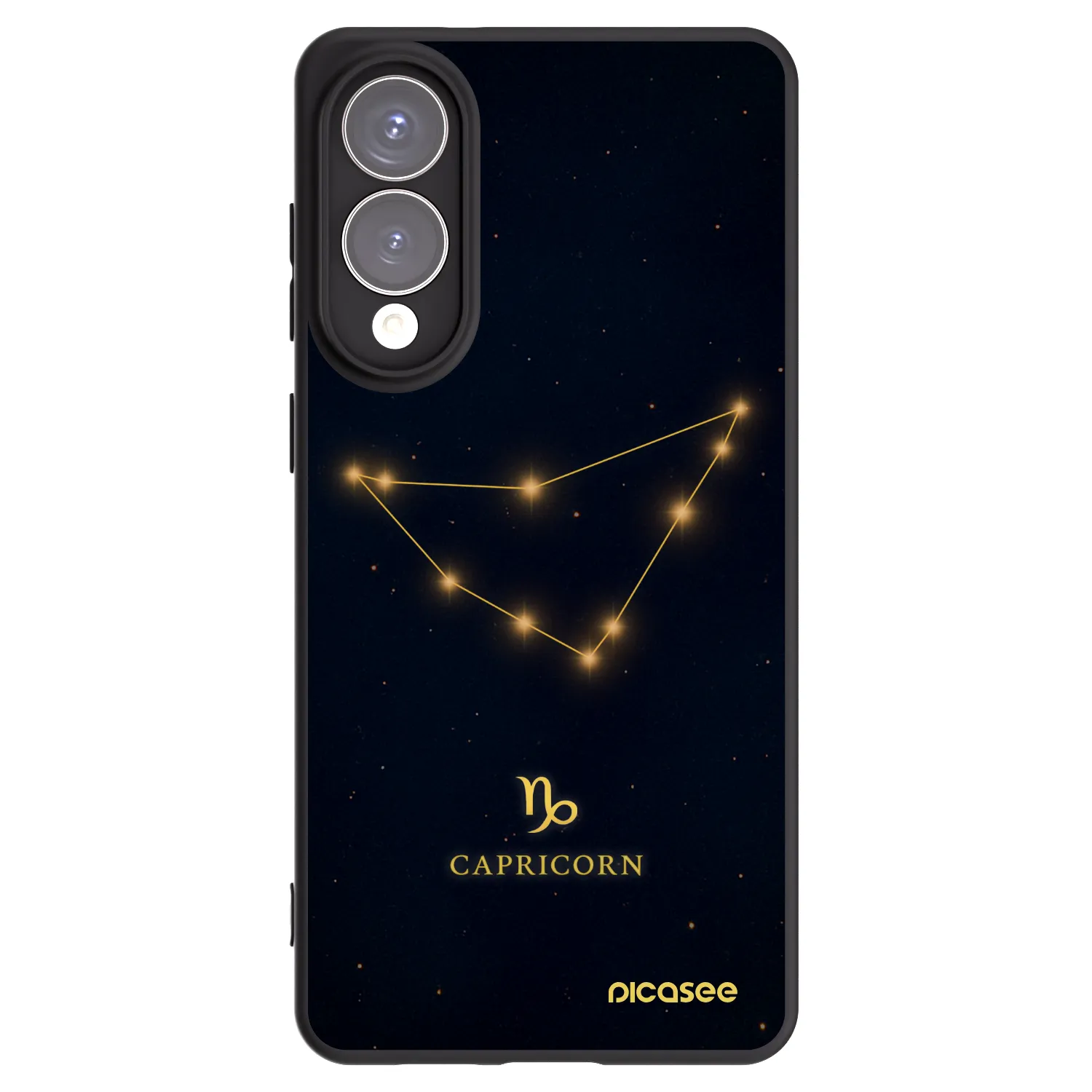 Picasee Μαύρη θήκη σιλικόνης για Samsung Galaxy S25 Edge 5G - CAPRICORN