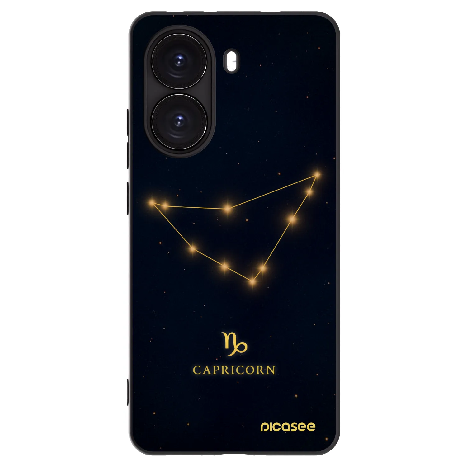 Picasee Μαύρη θήκη σιλικόνης για Xiaomi Poco X7 Pro 5G - CAPRICORN