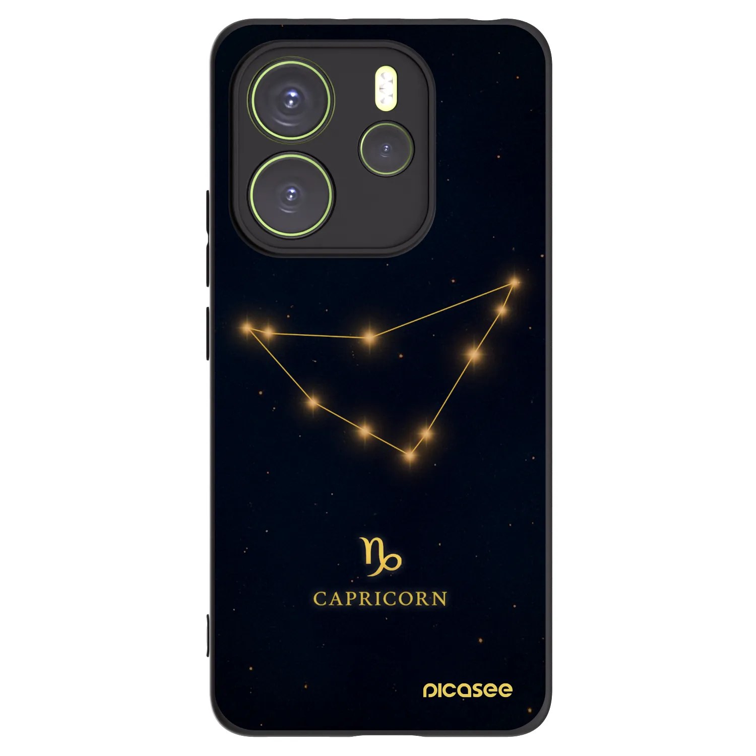 Picasee Μαύρη θήκη σιλικόνης για Xiaomi Redmi Note 14 4G - CAPRICORN