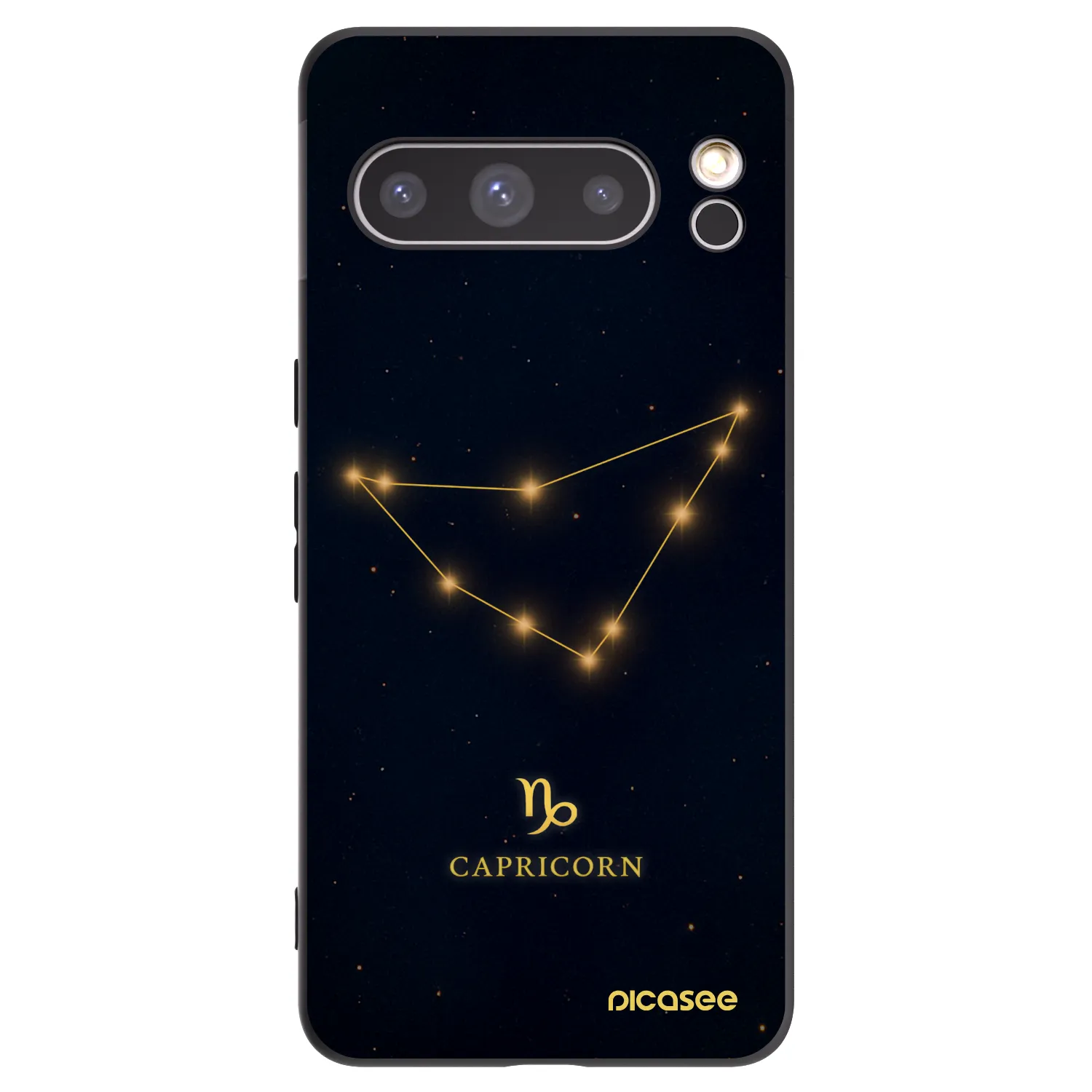 Picasee Μαύρη θήκη σιλικόνης για Google Pixel 8 Pro - CAPRICORN