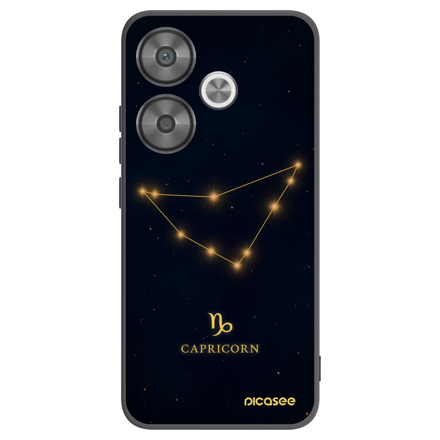 Picasee Μαύρη θήκη σιλικόνης για Xiaomi Poco F6 - CAPRICORN