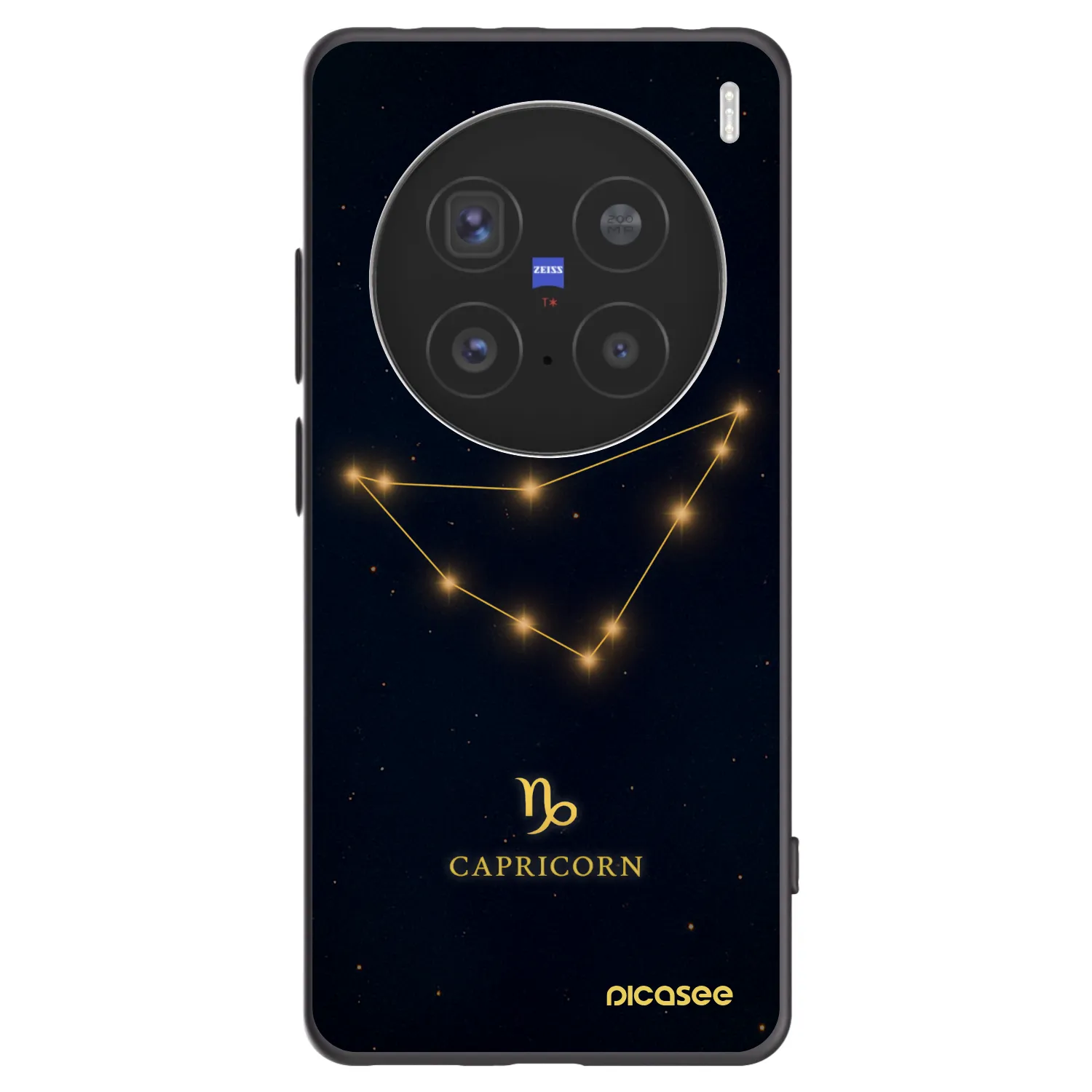 Picasee Μαύρη θήκη σιλικόνης για Vivo X200 Pro - CAPRICORN