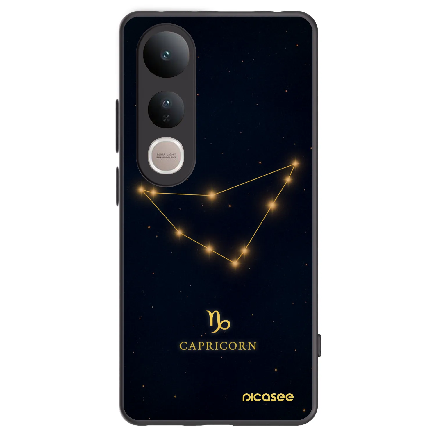 Picasee Μαύρη θήκη σιλικόνης για Vivo V50 Lite 5G - CAPRICORN
