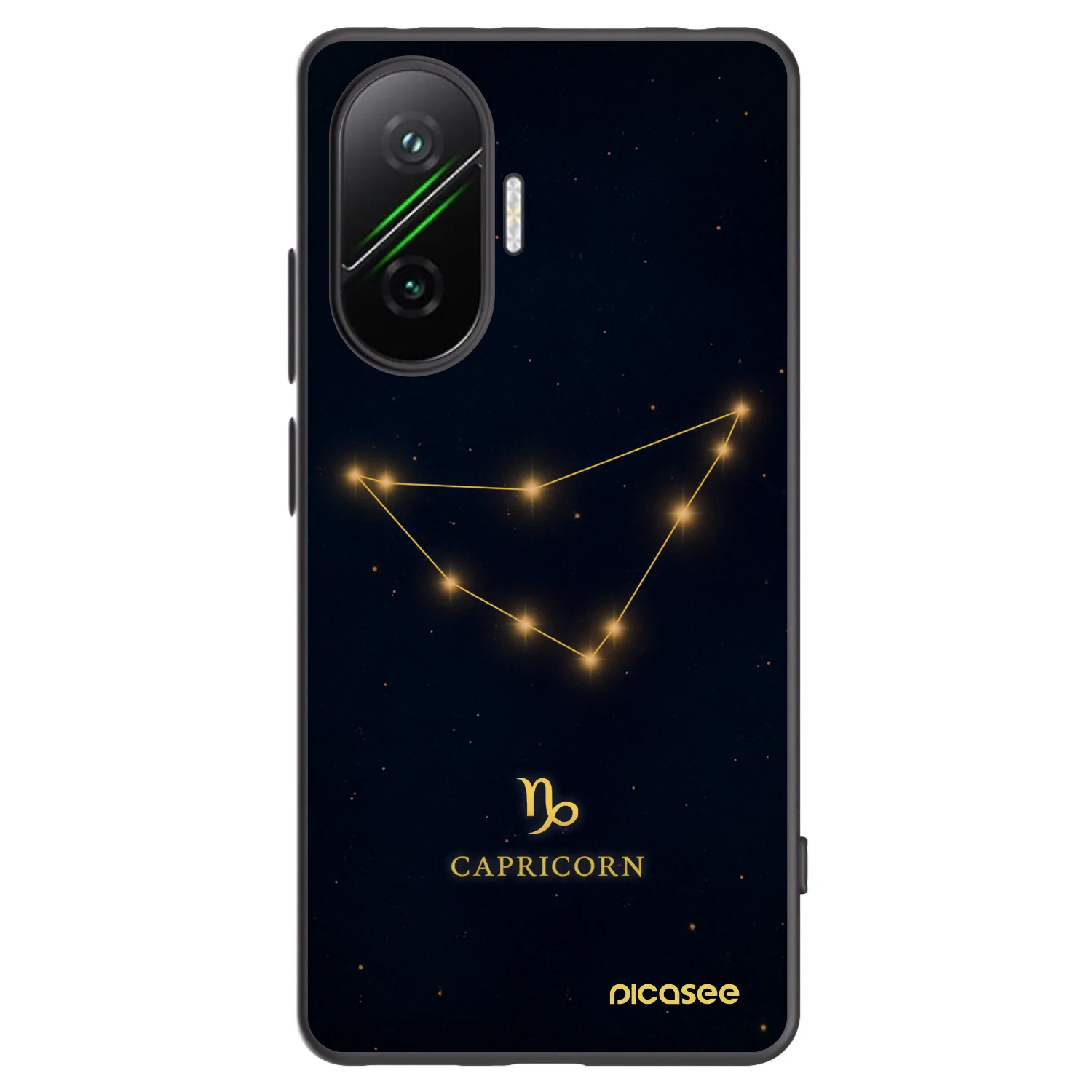 Picasee Μαύρη θήκη σιλικόνης για Xiaomi Poco F7 Pro 5G - CAPRICORN