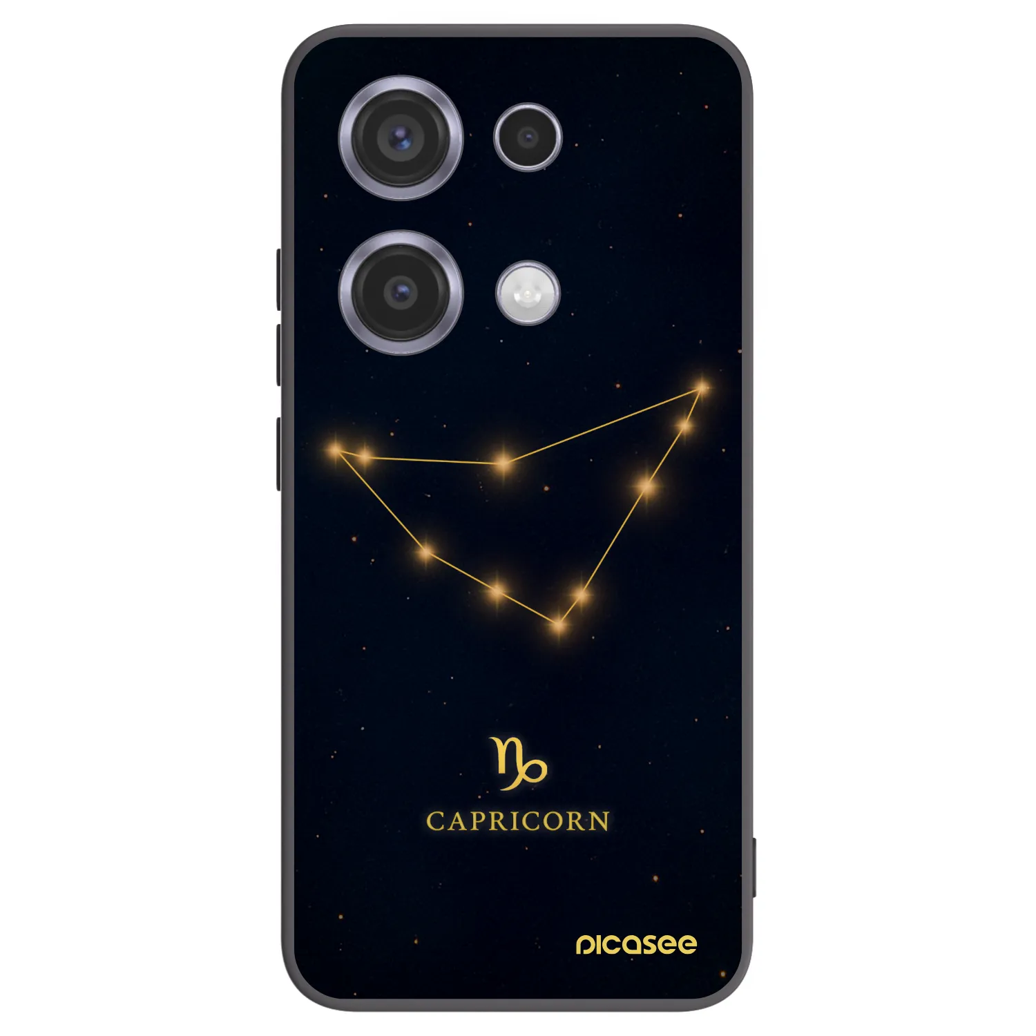 Picasee Μαύρη θήκη σιλικόνης για Xiaomi Redmi Note 14S - CAPRICORN