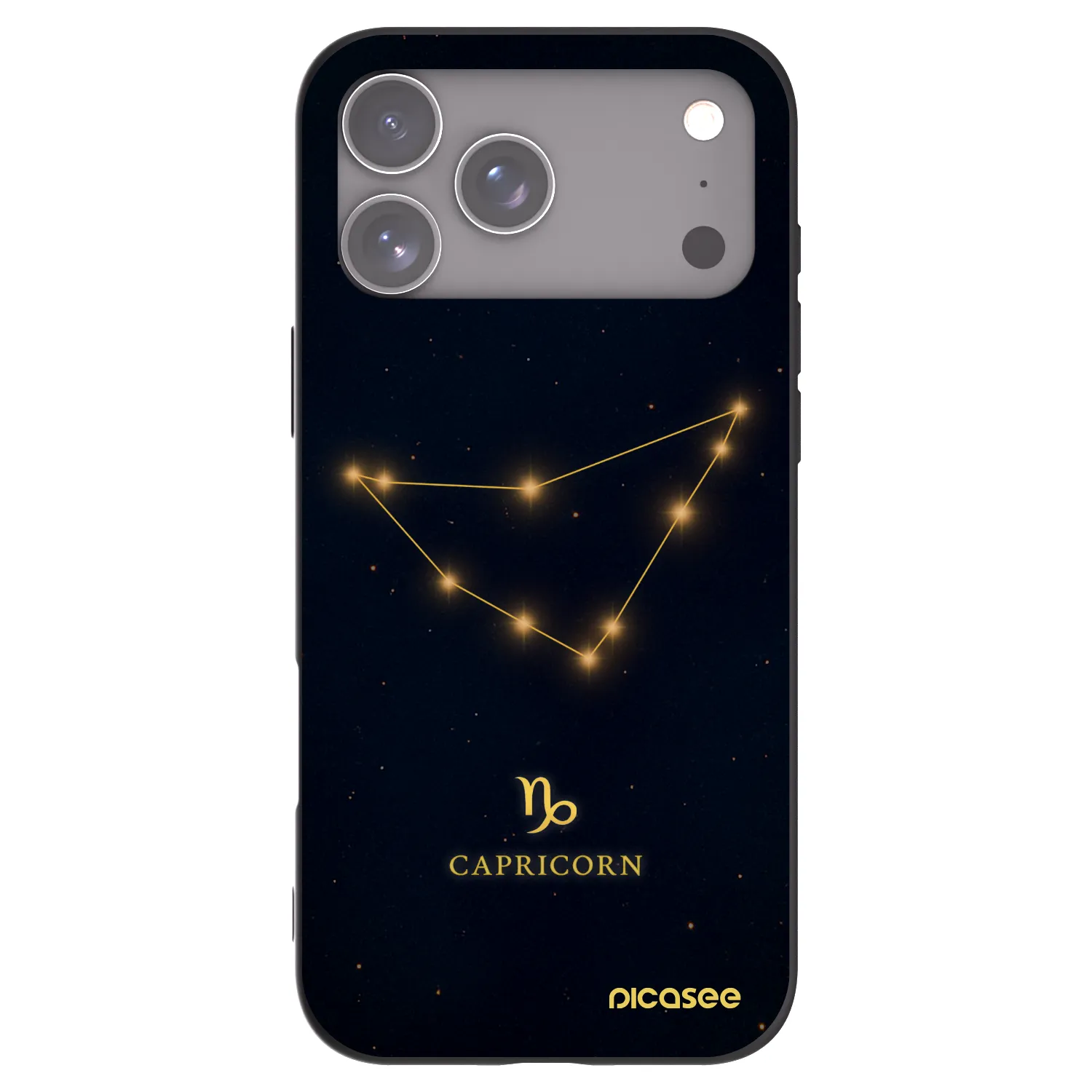 Picasee Μαύρη θήκη σιλικόνης για Apple iPhone 17 Pro Max - CAPRICORN
