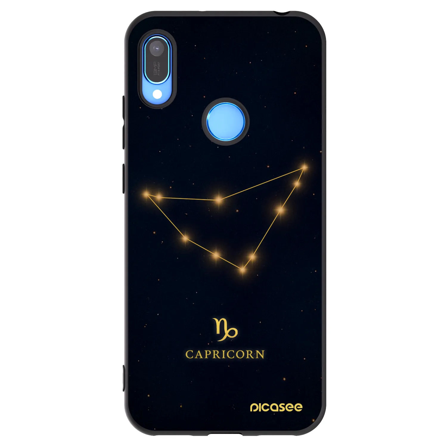Picasee Μαύρη θήκη σιλικόνης για Huawei Y6 2019 - CAPRICORN