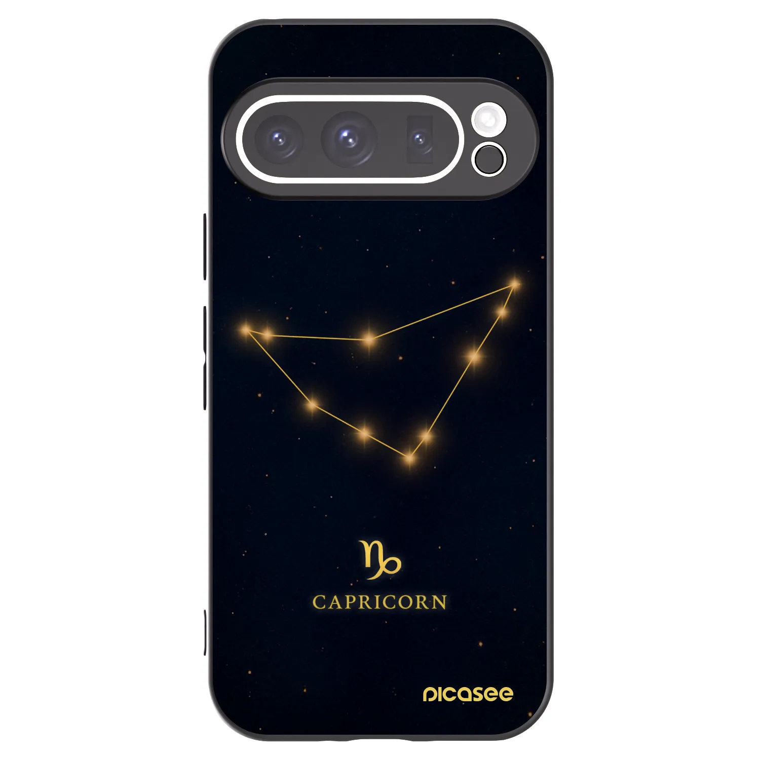 Picasee Μαύρη θήκη σιλικόνης για Google Pixel 9 Pro XL - CAPRICORN