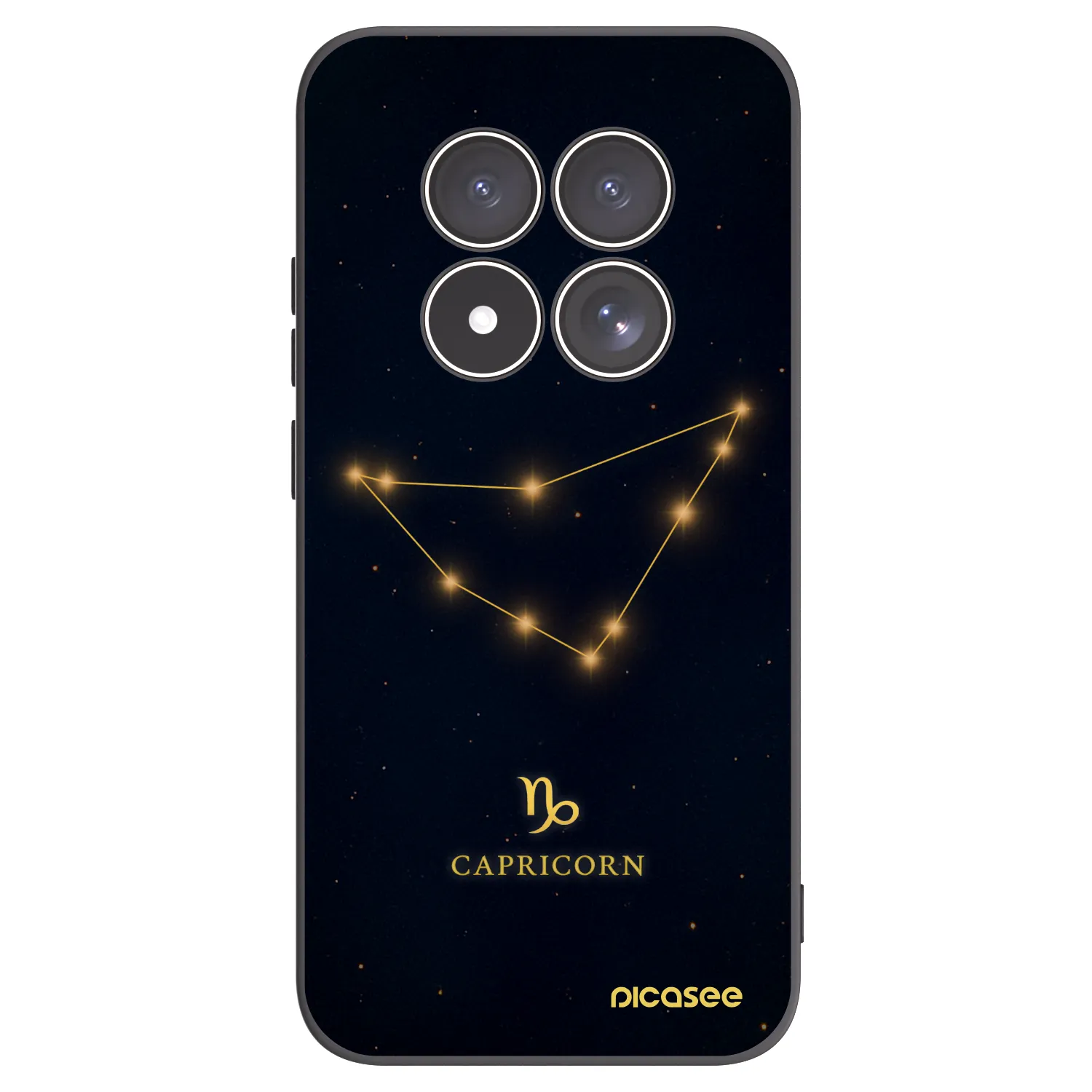 Picasee Μαύρη θήκη σιλικόνης για Xiaomi Redmi Note 15 Pro 4G - CAPRICORN