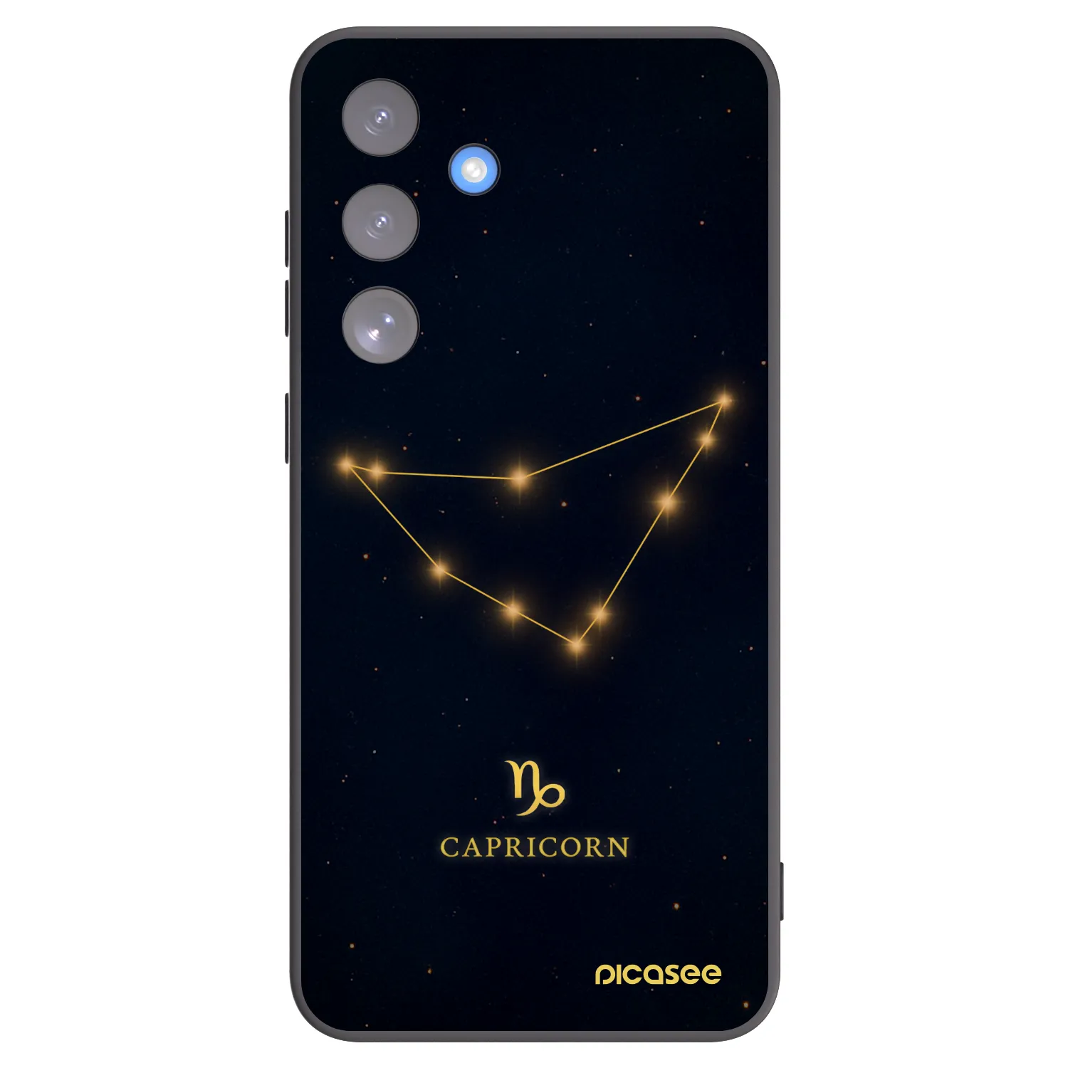 Picasee Μαύρη θήκη σιλικόνης για Samsung Galaxy S25 FE 5G - CAPRICORN