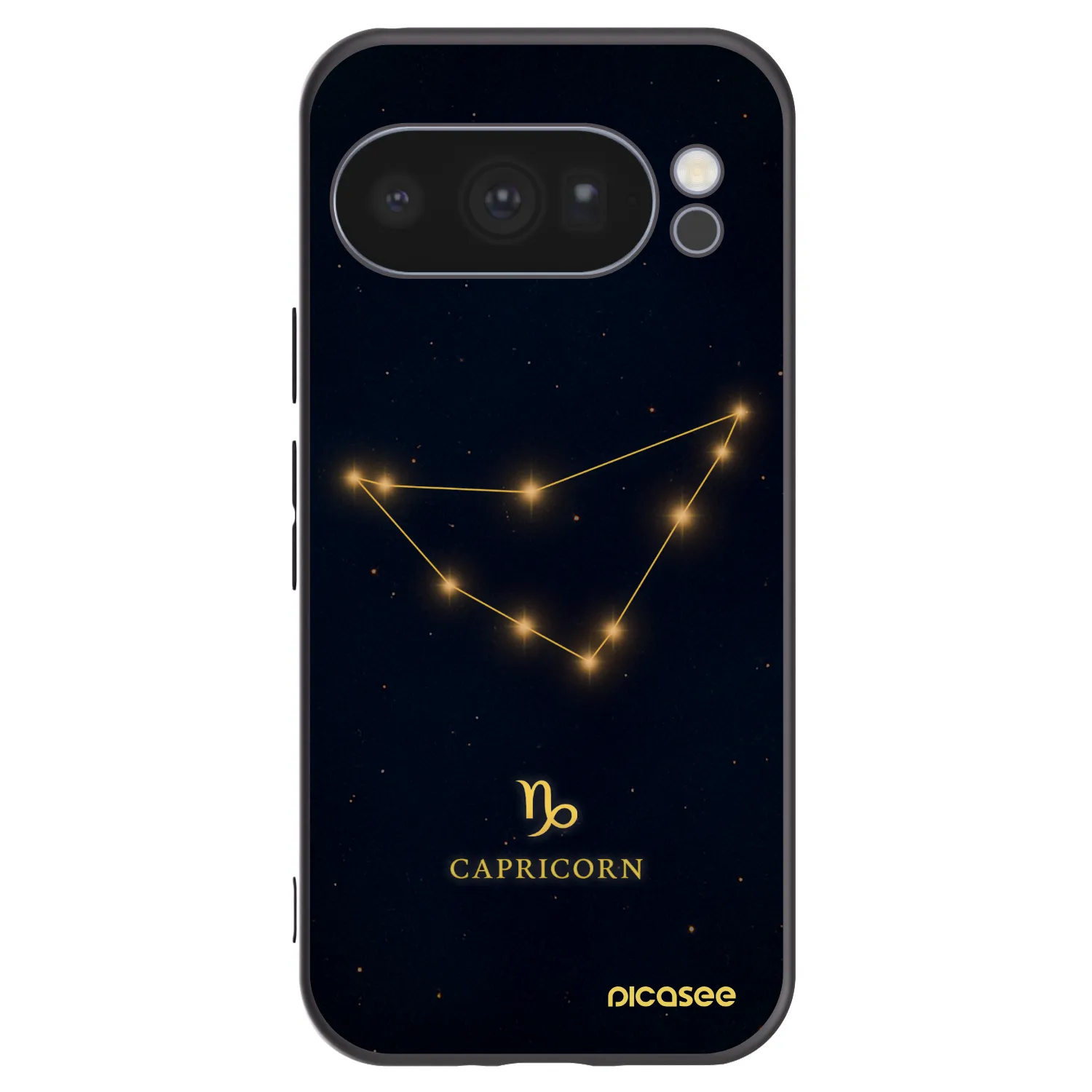 Picasee Μαύρη θήκη σιλικόνης για Google Pixel 10 Pro - CAPRICORN
