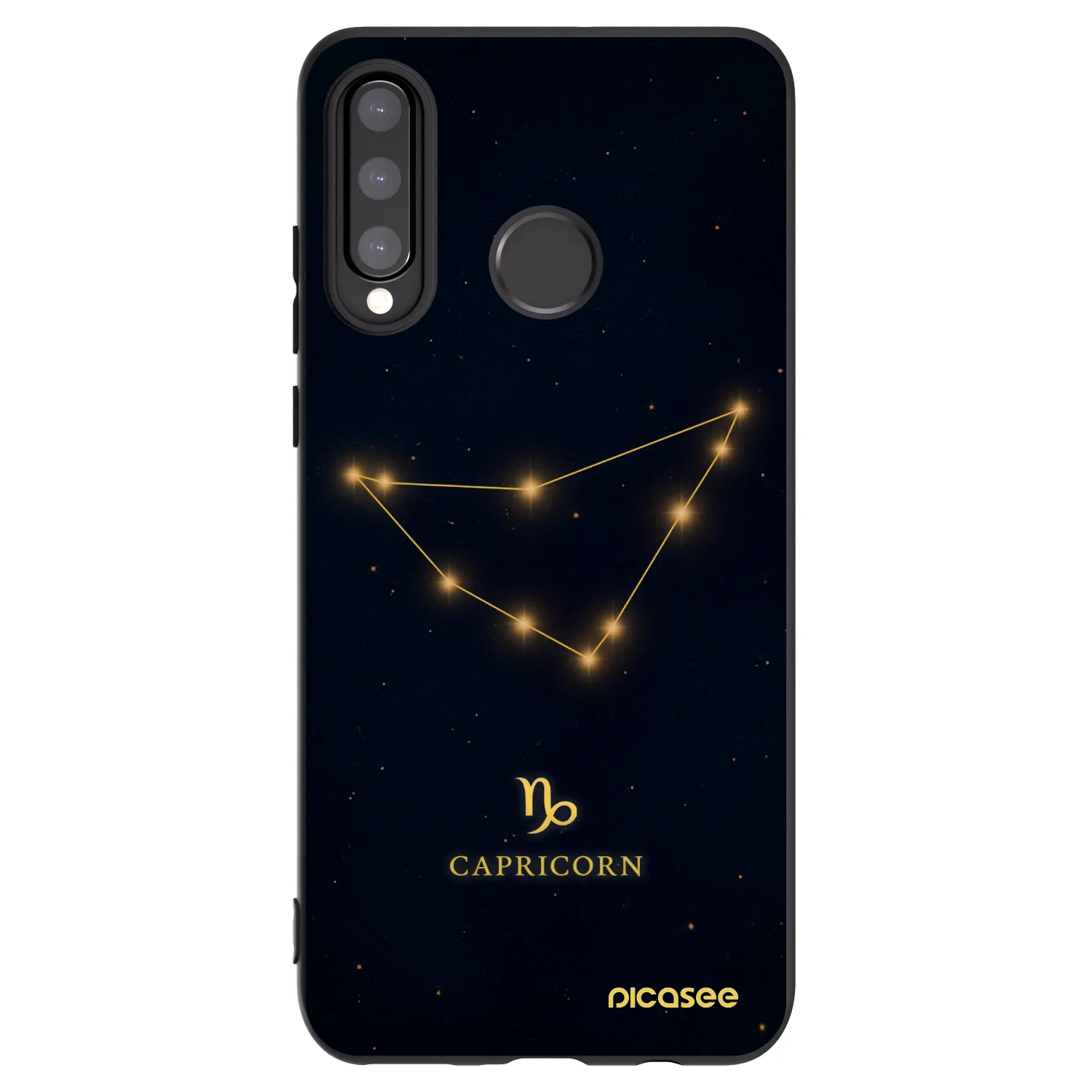 Picasee Μαύρη θήκη σιλικόνης για Huawei P30 Lite - CAPRICORN
