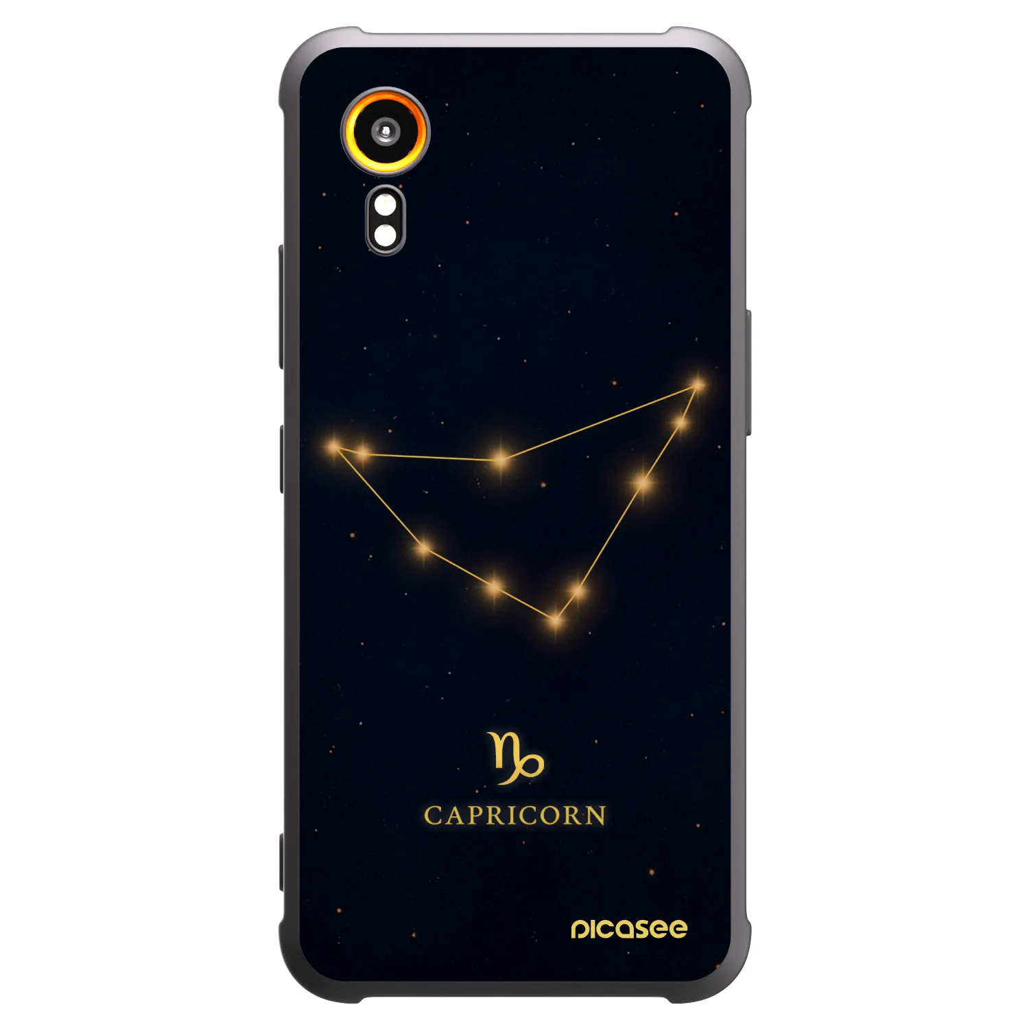 Picasee Μαύρη θήκη σιλικόνης για Samsung Galaxy Xcover 7 - CAPRICORN