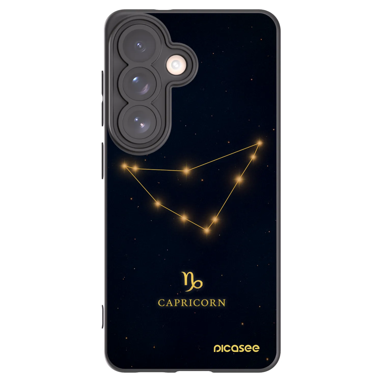 Picasee Μαύρη θήκη σιλικόνης για Samsung Galaxy S26 - CAPRICORN