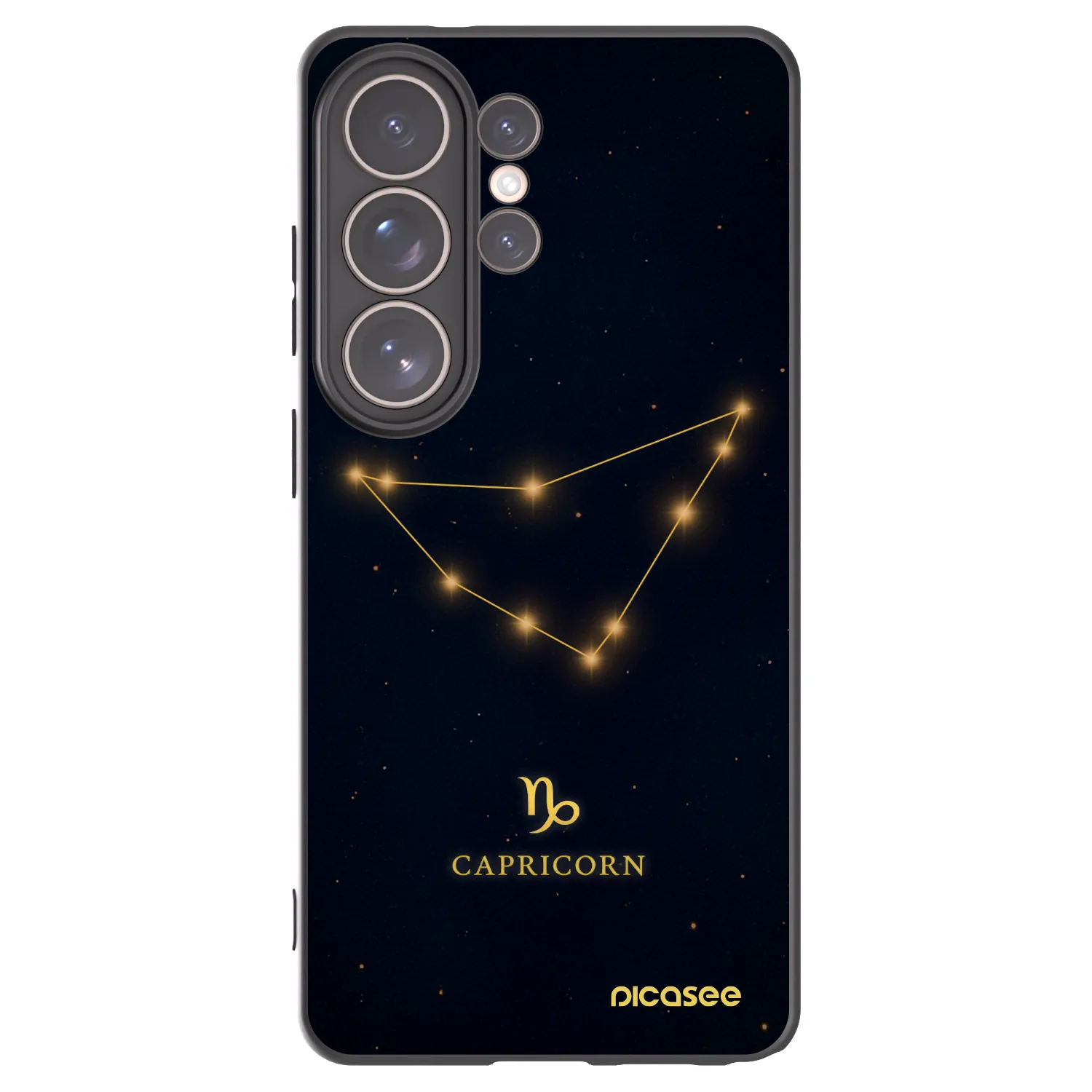 Picasee Μαύρη θήκη σιλικόνης για Samsung Galaxy S26 Ultra - CAPRICORN