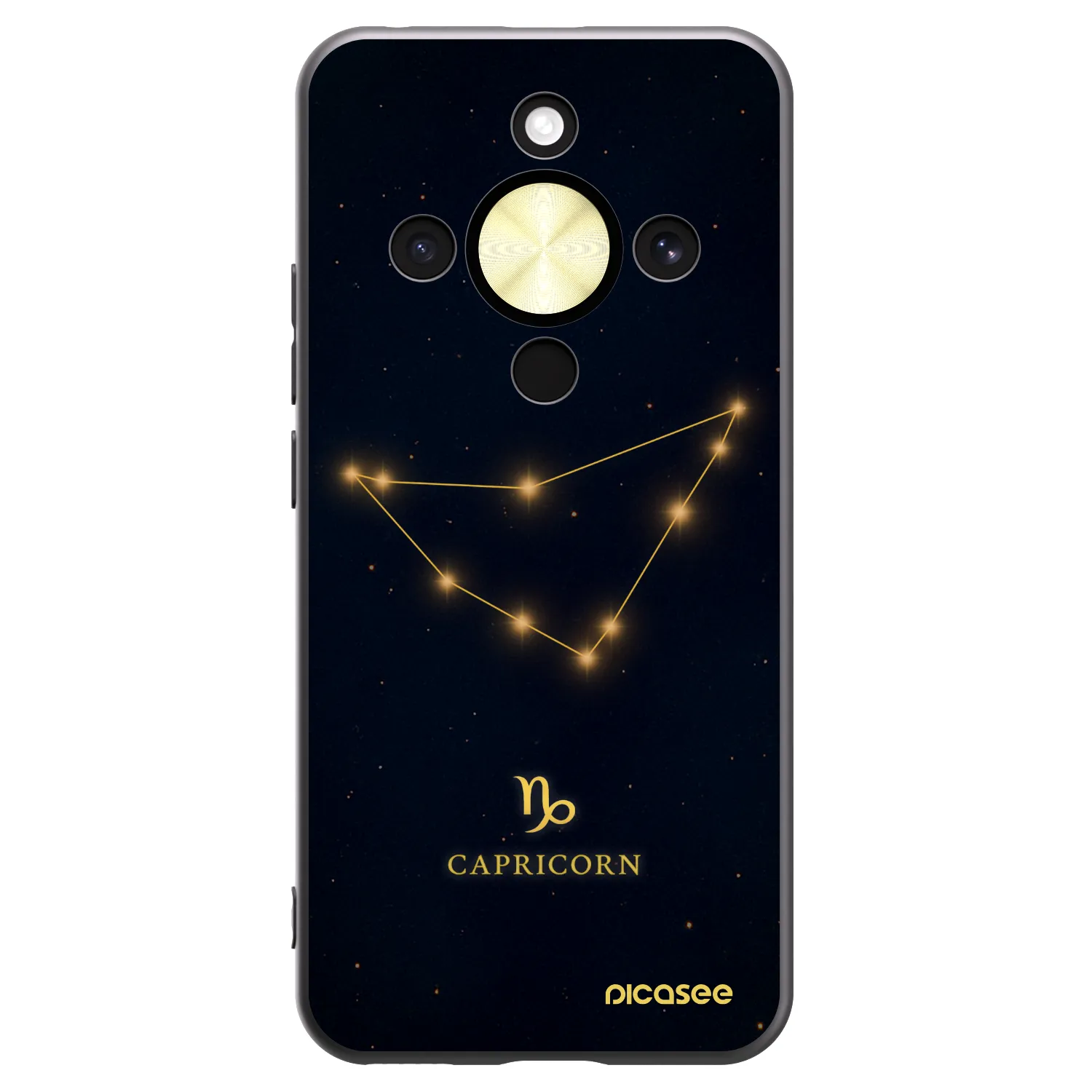 Picasee Μαύρη θήκη σιλικόνης για Honor Magic8 Lite 5G - CAPRICORN