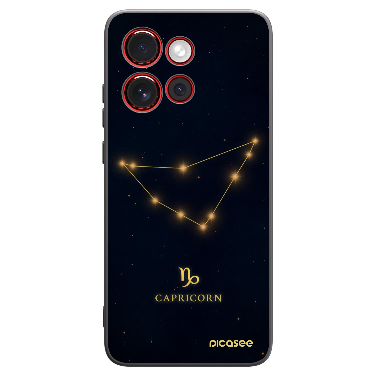 Picasee Μαύρη θήκη σιλικόνης για Motorola Edge 60 Neo 5G - CAPRICORN