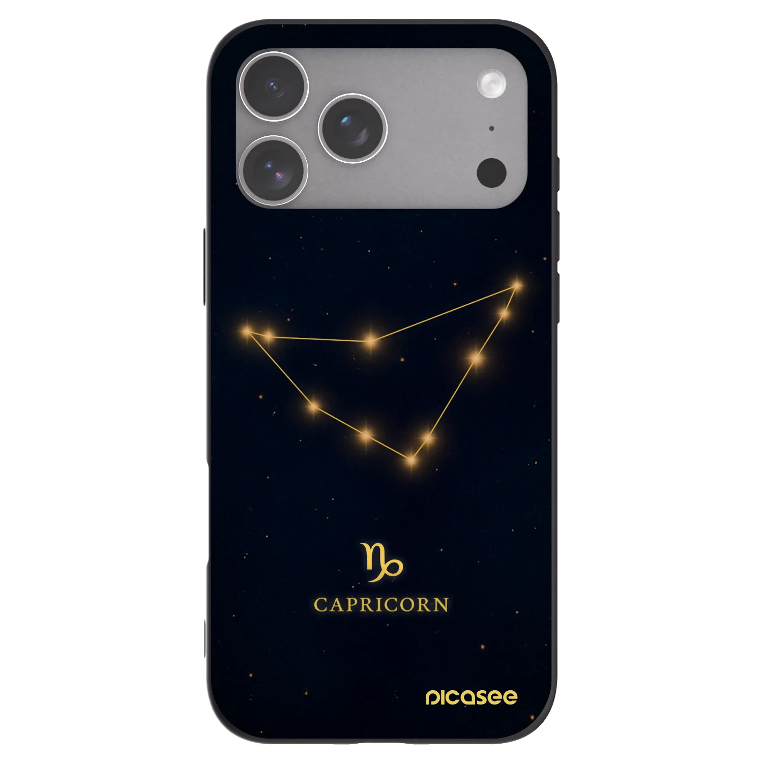 Picasee Μαύρη θήκη σιλικόνης για Apple iPhone 18 Pro Max - CAPRICORN
