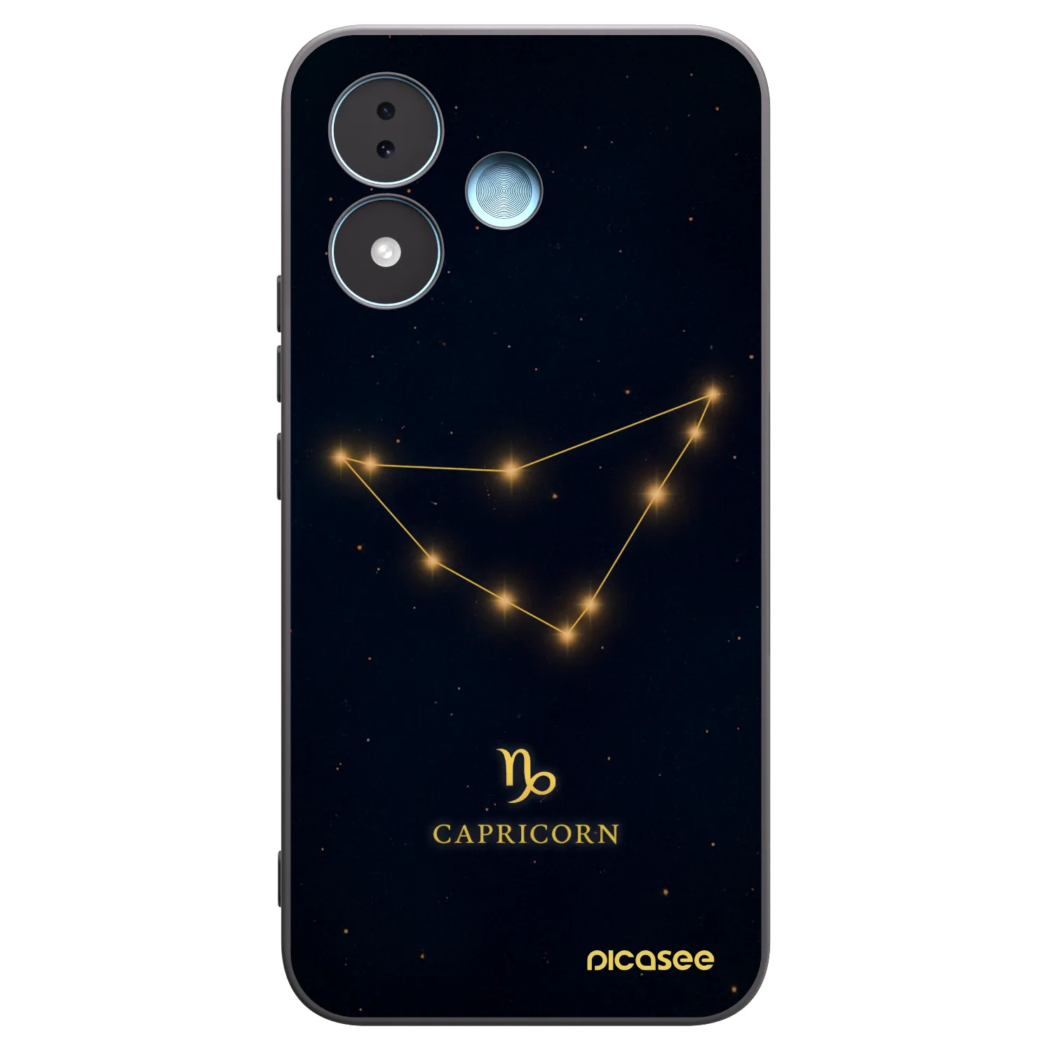 Picasee Μαύρη θήκη σιλικόνης για Xiaomi Redmi Note 17 5G - CAPRICORN