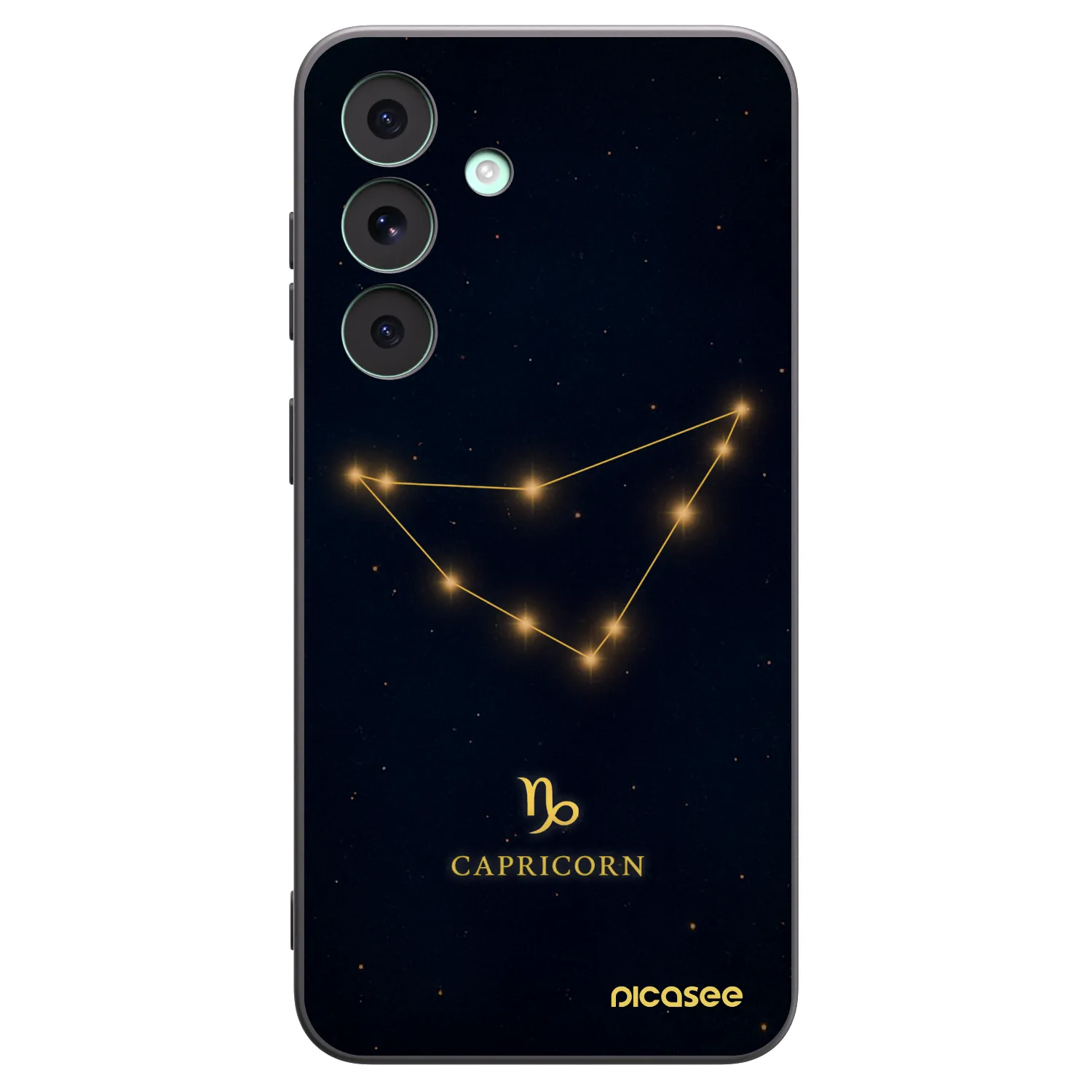 Picasee Μαύρη θήκη σιλικόνης για Samsung Galaxy S26 FE - CAPRICORN