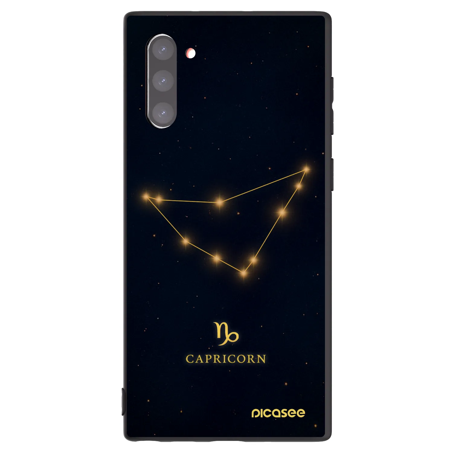 Picasee Μαύρη θήκη σιλικόνης για Samsung Galaxy Note 10 N970F - CAPRICORN