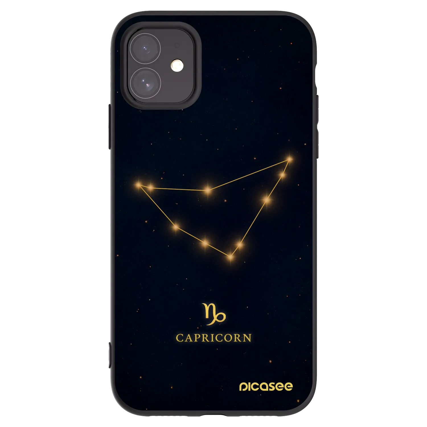 Picasee Μαύρη θήκη σιλικόνης για Apple iPhone 11 - CAPRICORN