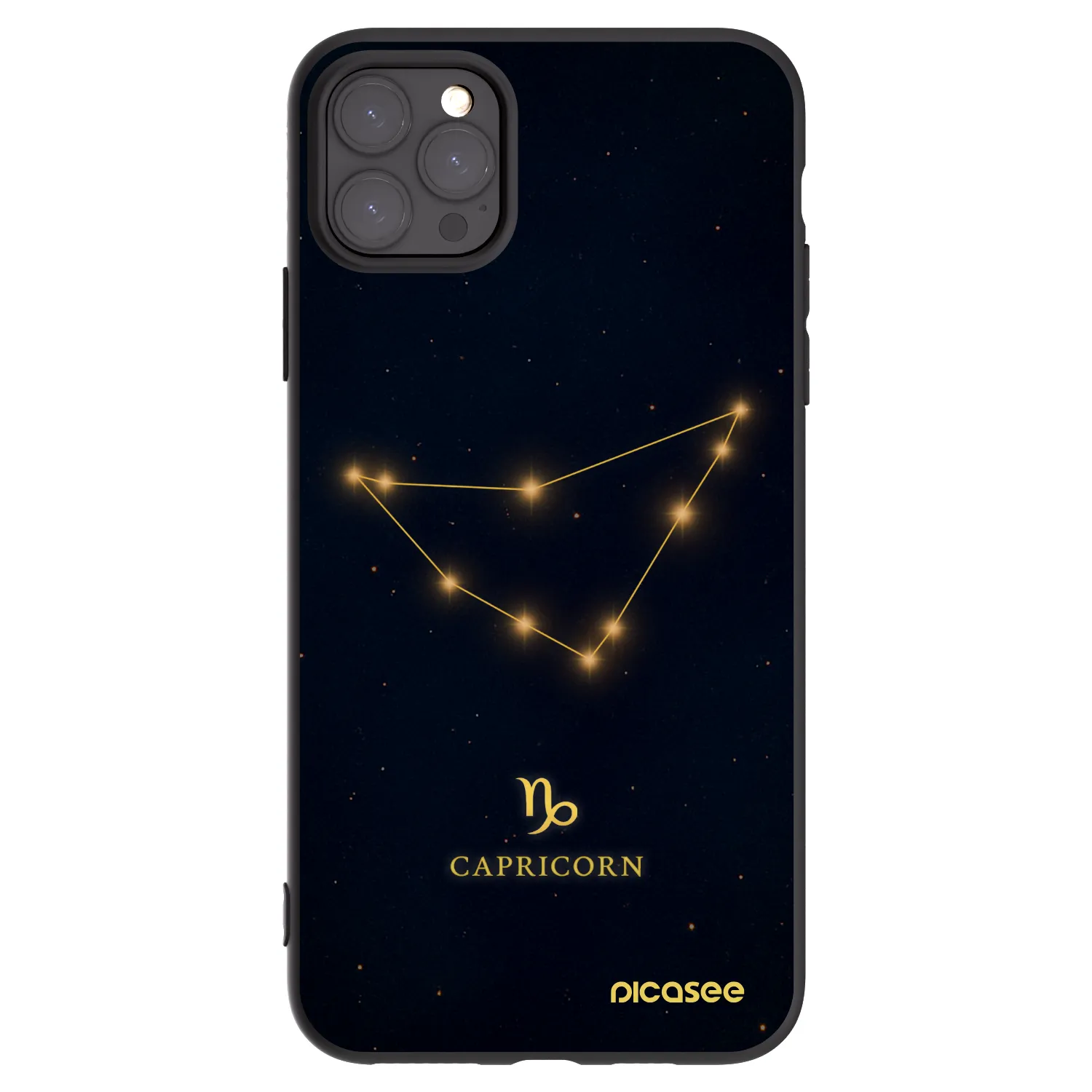 Picasee Μαύρη θήκη σιλικόνης για Apple iPhone 11 Pro Max - CAPRICORN