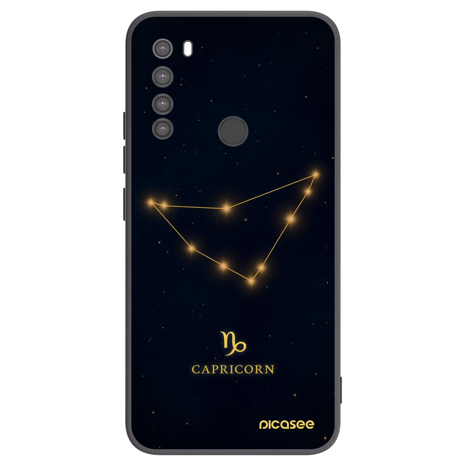 Picasee Μαύρη θήκη σιλικόνης για Xiaomi Redmi Note 8 - CAPRICORN