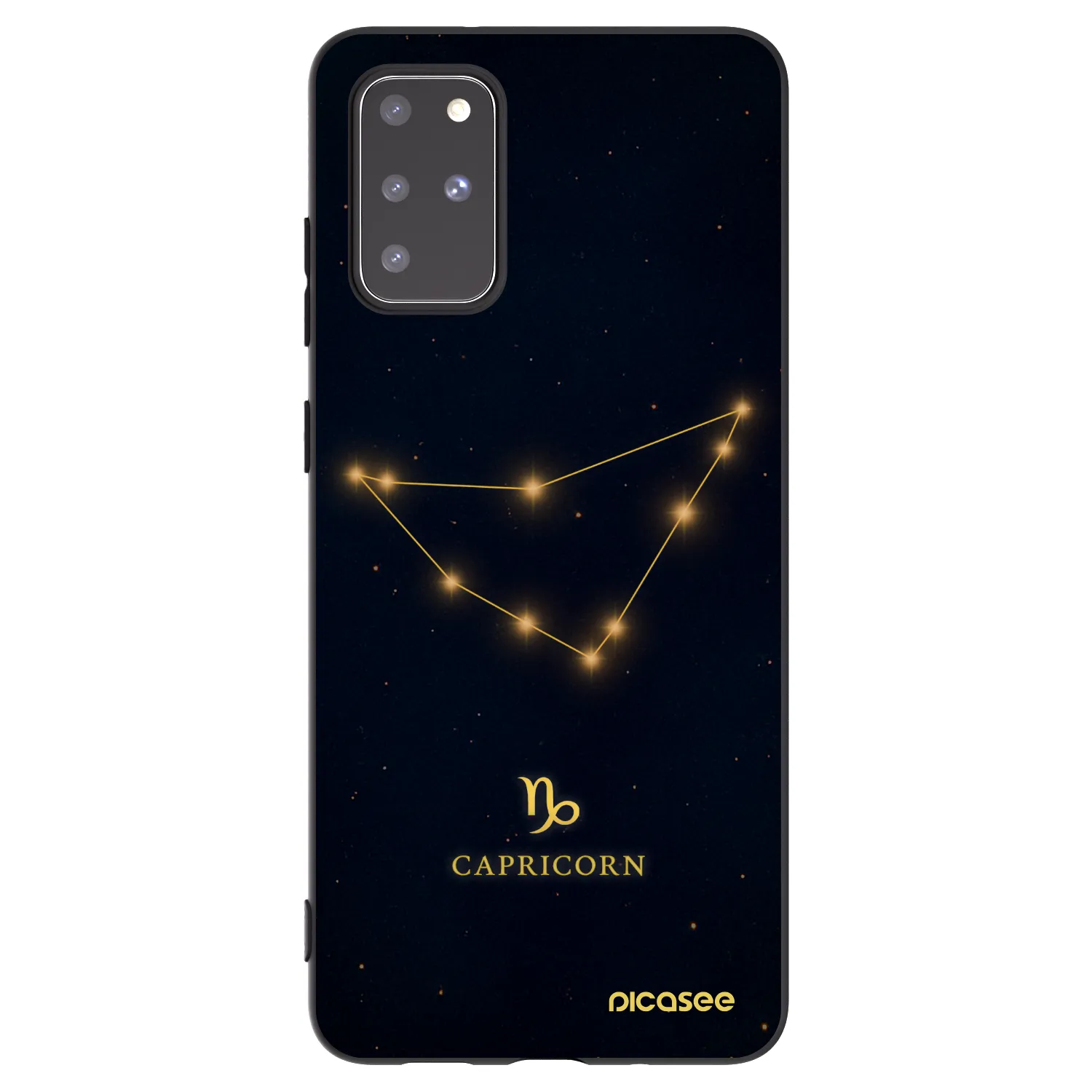 Picasee Μαύρη θήκη σιλικόνης για Samsung Galaxy S20+ G985F - CAPRICORN