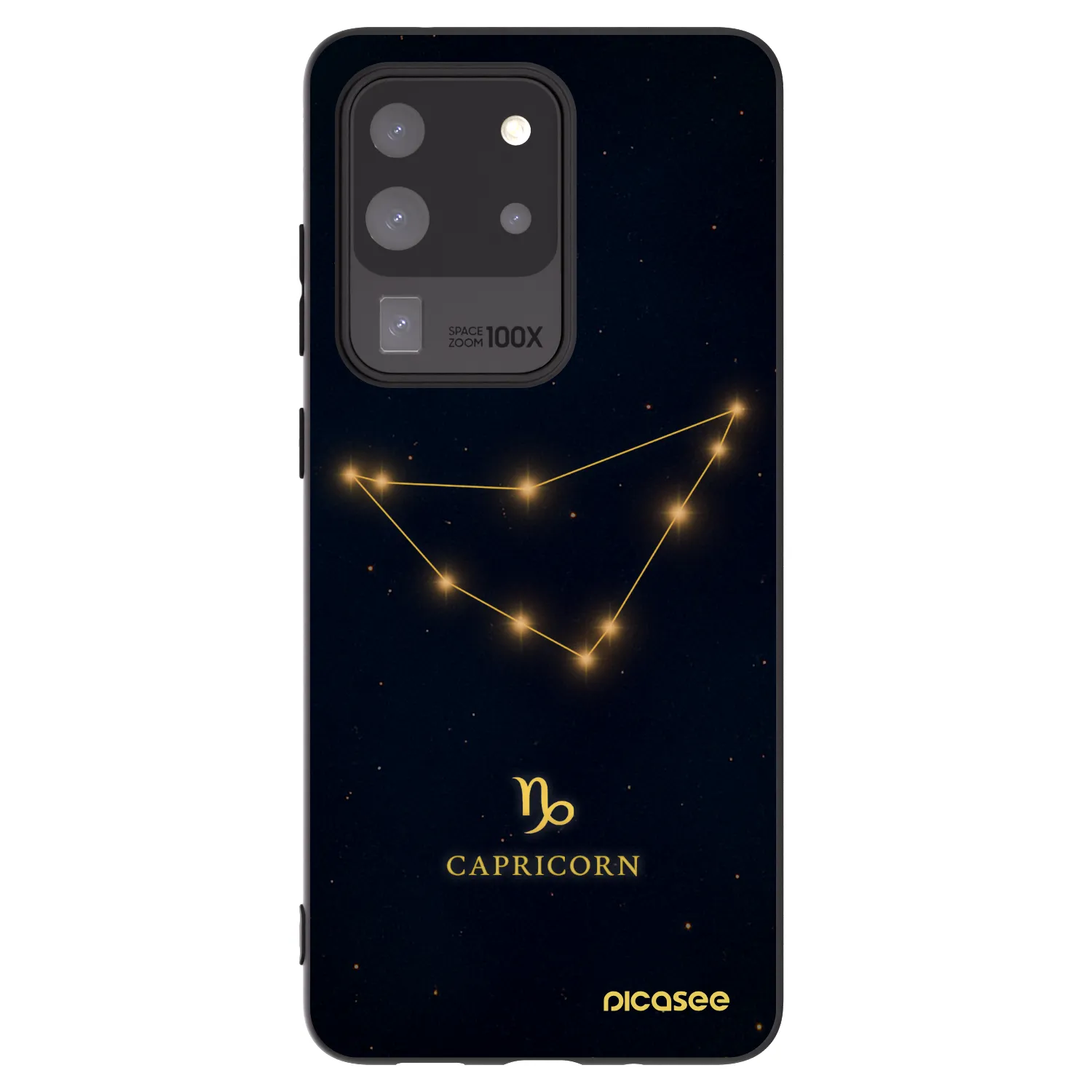 Picasee Μαύρη θήκη σιλικόνης για Samsung Galaxy S20 Ultra 5G G988F - CAPRICORN