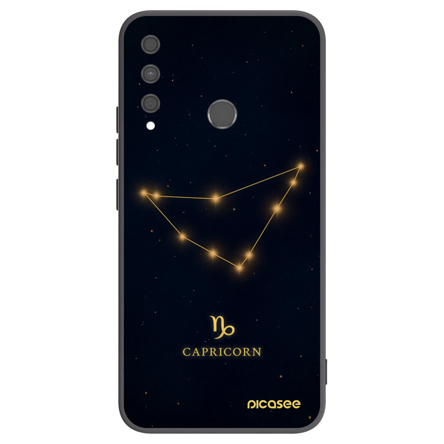 Picasee Μαύρη θήκη σιλικόνης για Huawei P40 Lite E - CAPRICORN