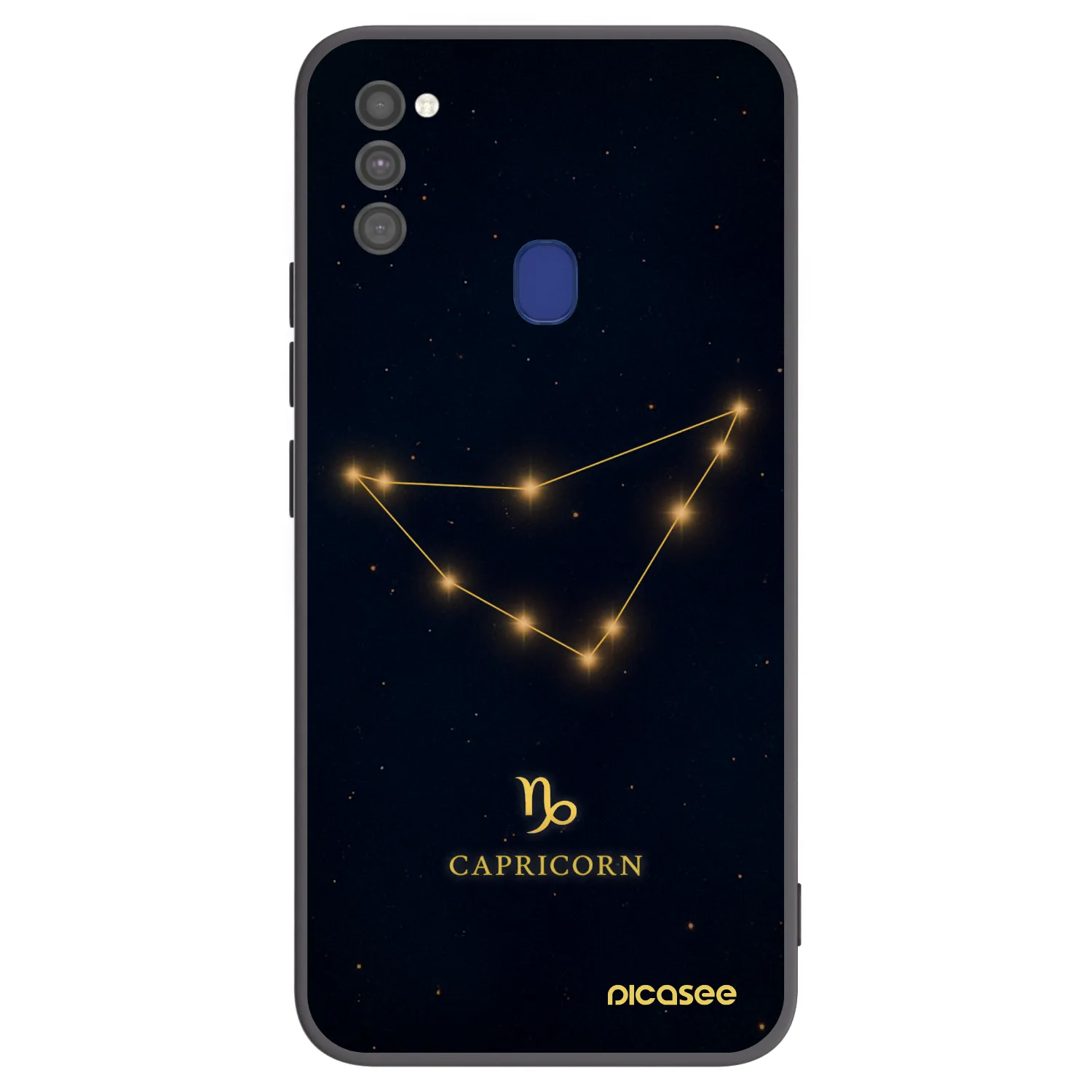 Picasee Μαύρη θήκη σιλικόνης για Samsung Galaxy M21 M215F - CAPRICORN