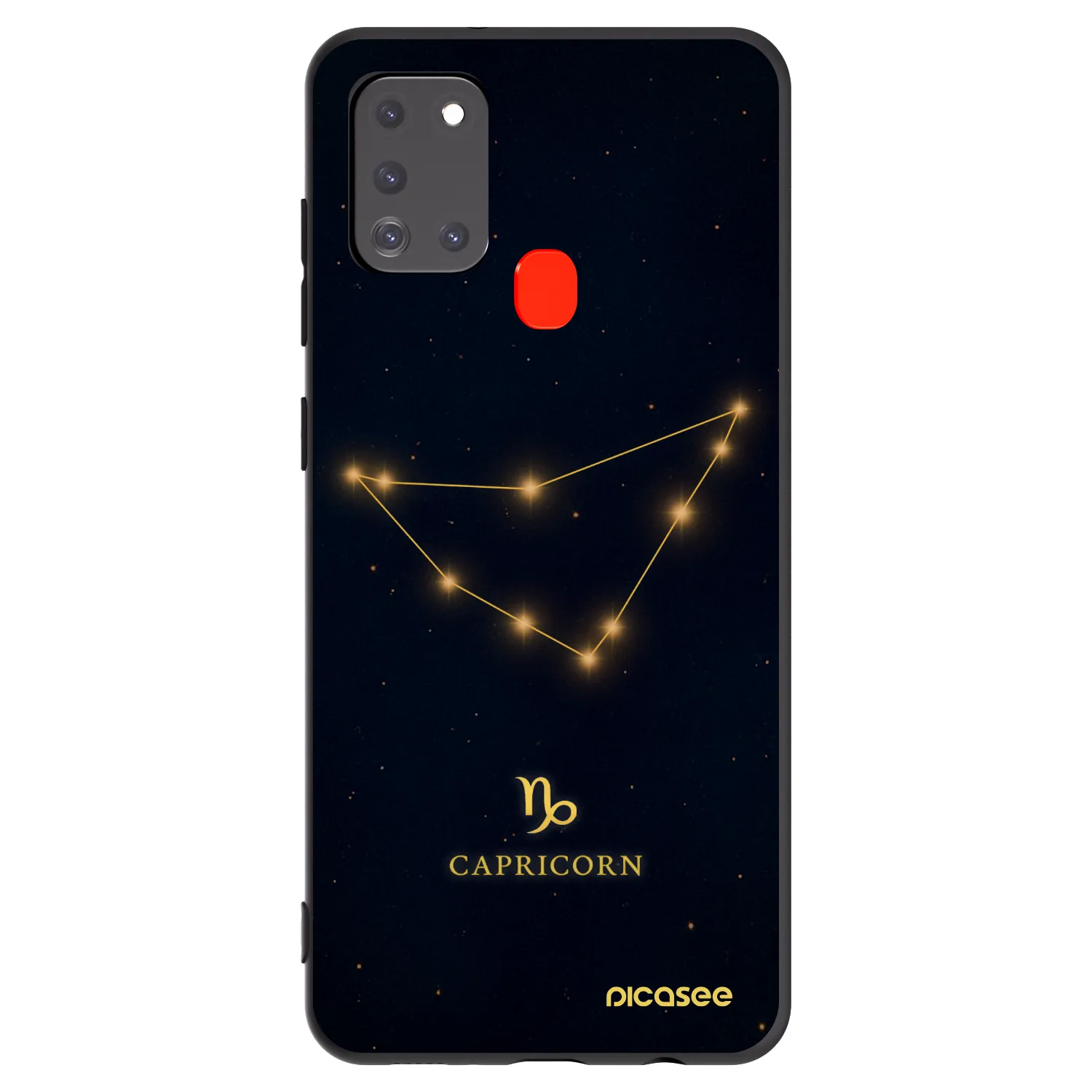 Picasee Μαύρη θήκη σιλικόνης για Samsung Galaxy A21s - CAPRICORN