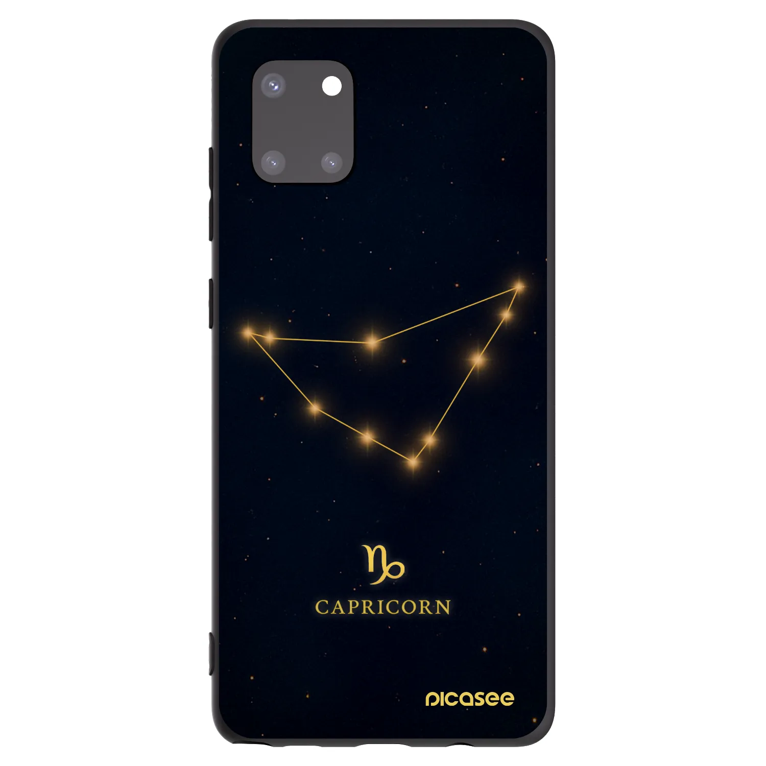 Picasee Μαύρη θήκη σιλικόνης για Samsung Galaxy Note 10 Lite N770F - CAPRICORN