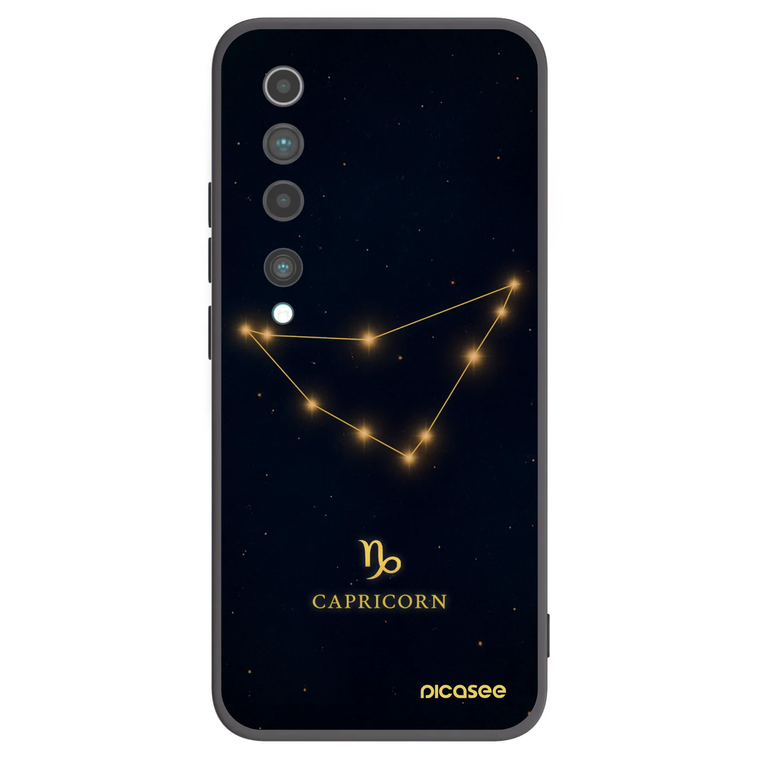 Picasee Μαύρη θήκη σιλικόνης για Xiaomi Mi 10 - CAPRICORN